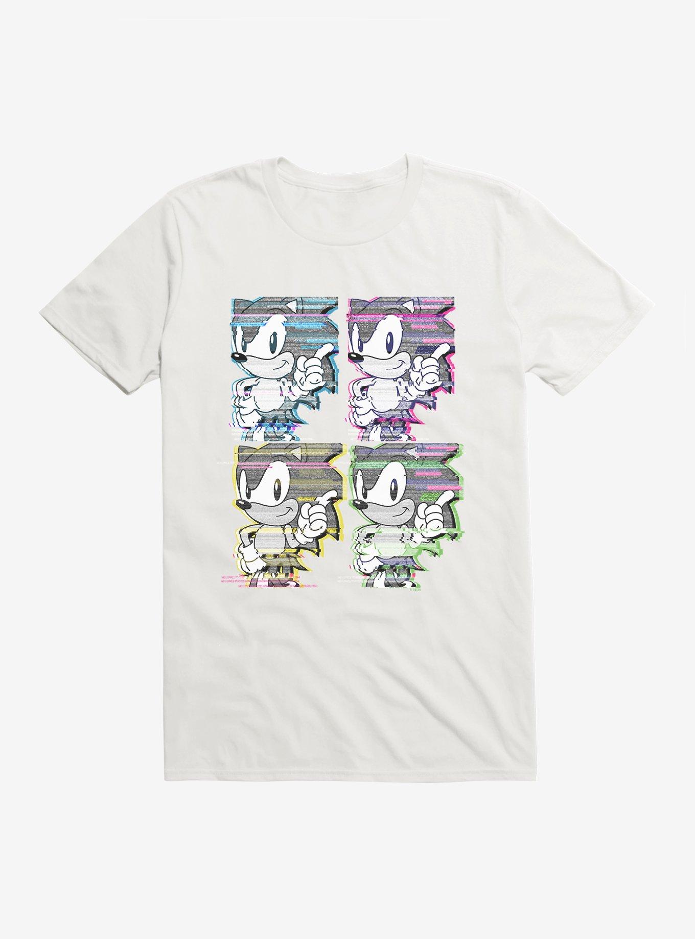 Sonic The Hedgehog Sonic Square Up Glitch T-Shirt, WHITE, hi-res