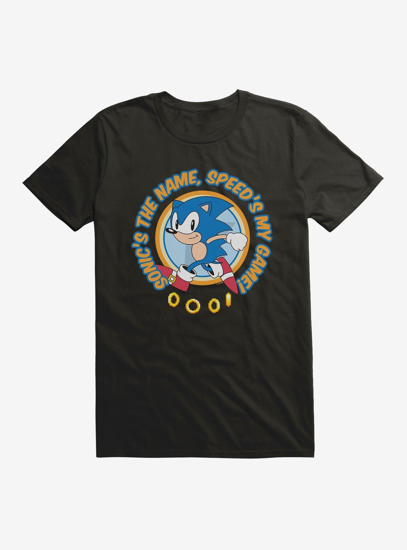 Sonic The Hedgehog Sonic's The Name, Speed's My Game! T-Shirt
