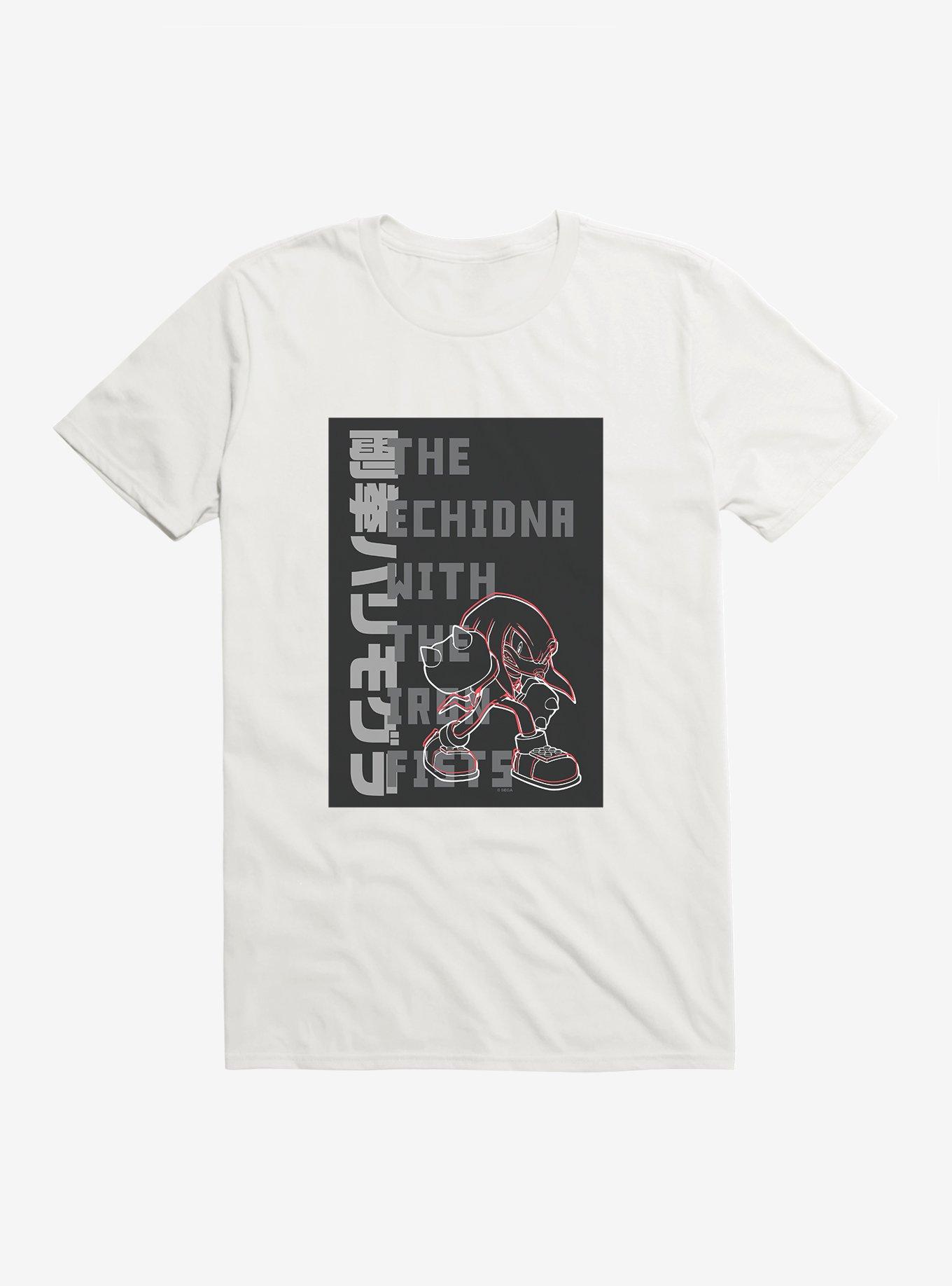 Sonic The Hedgehog Knuckles Echidna With Iron Fists T-Shirt, WHITE, hi-res