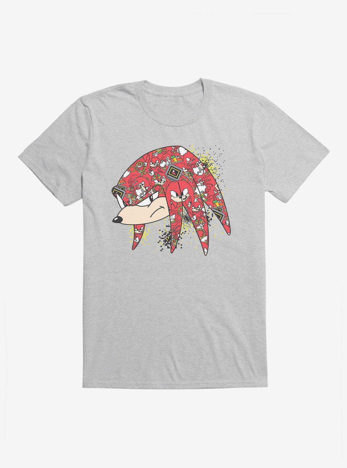 Sonic The Hedgehog Knuckles Pixel Profile T-Shirt