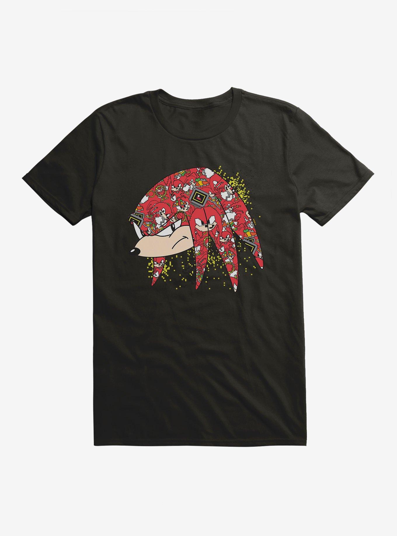 Sonic The Hedgehog Knuckles Pixel Profile T-Shirt