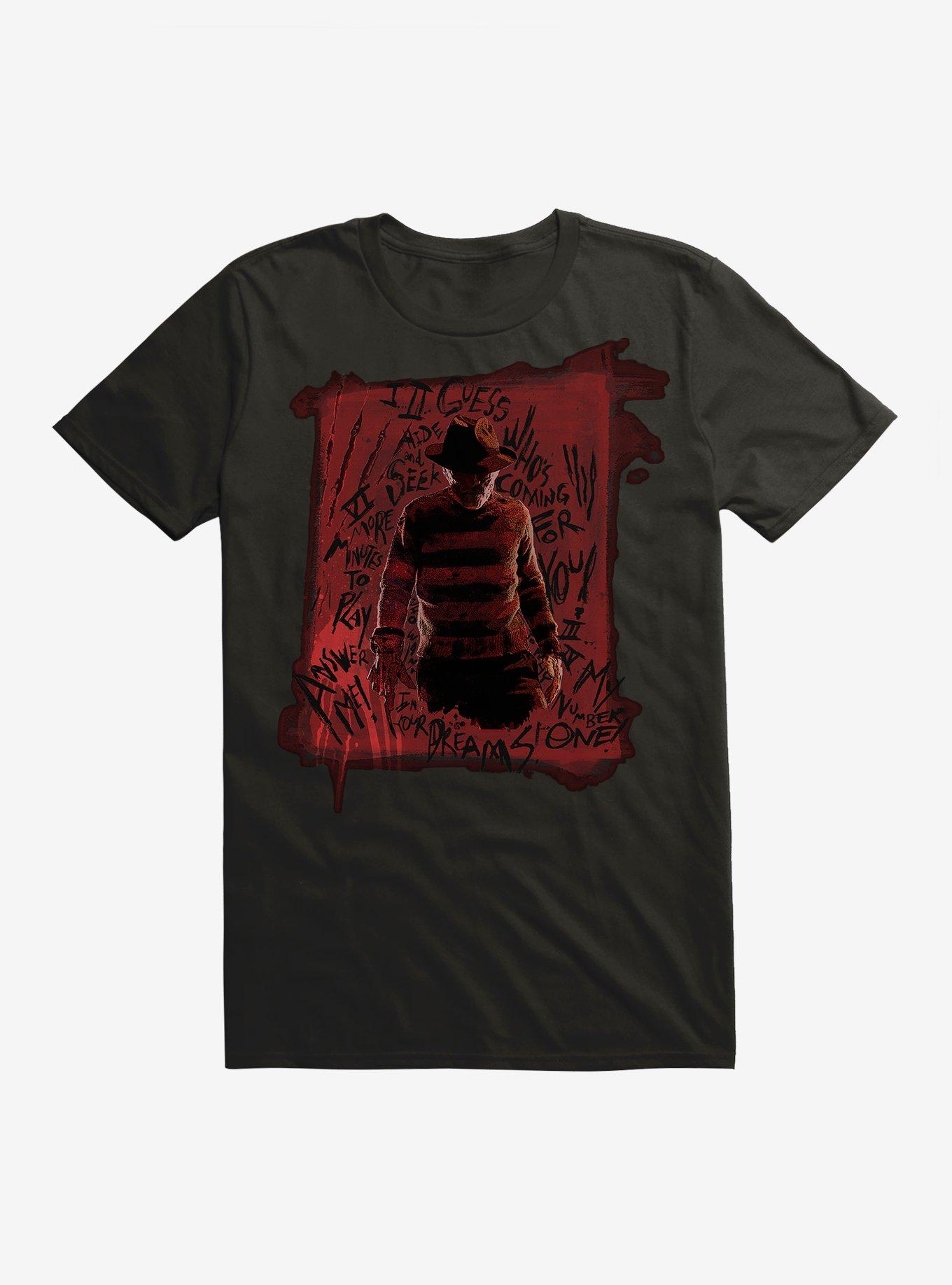 A Nightmare On Elm Street Freddy Writing T-Shirt, , hi-res