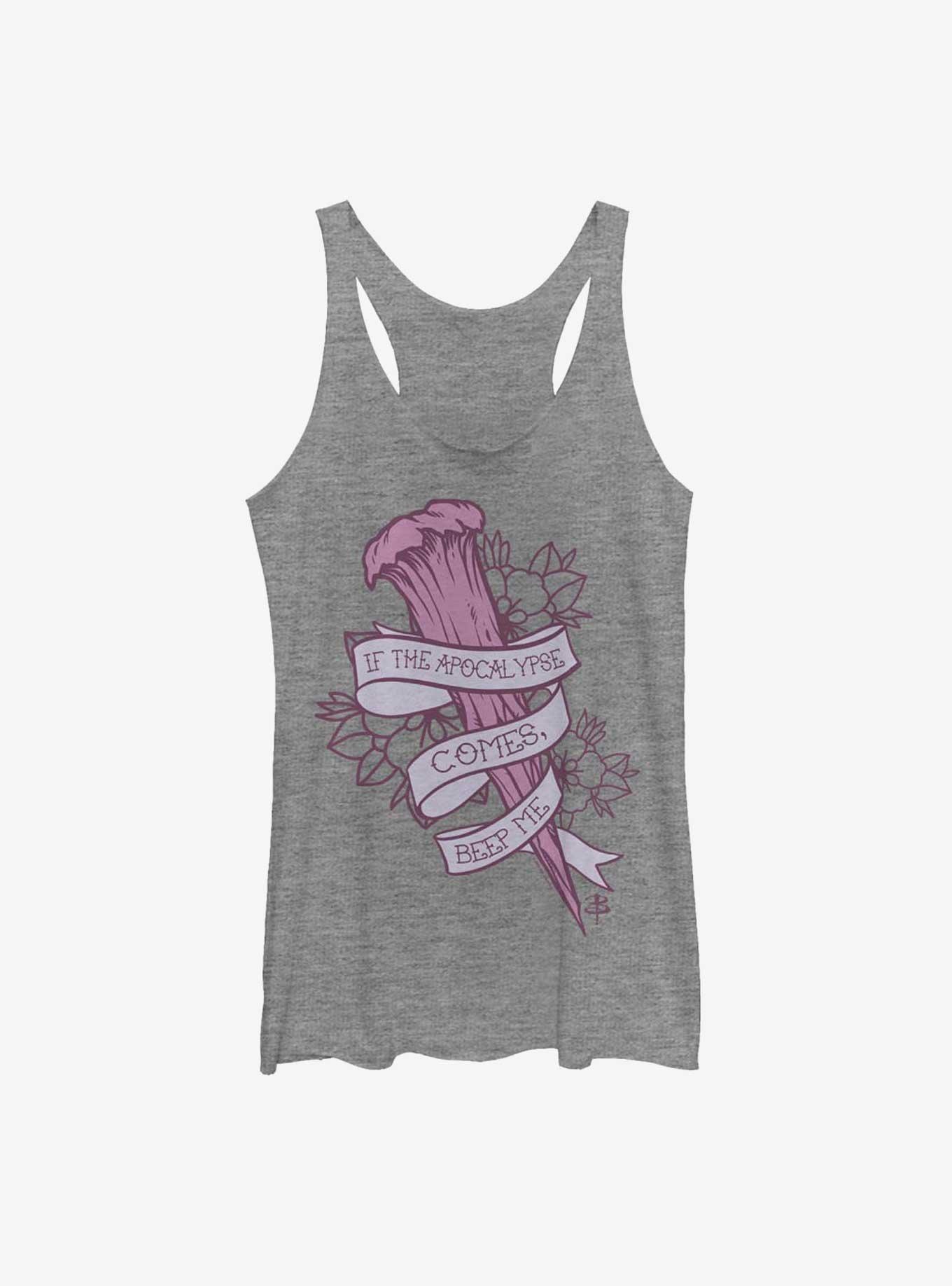 Buffy The Vampire Slayer Beep Me Womens Tank, GRAY HTR, hi-res