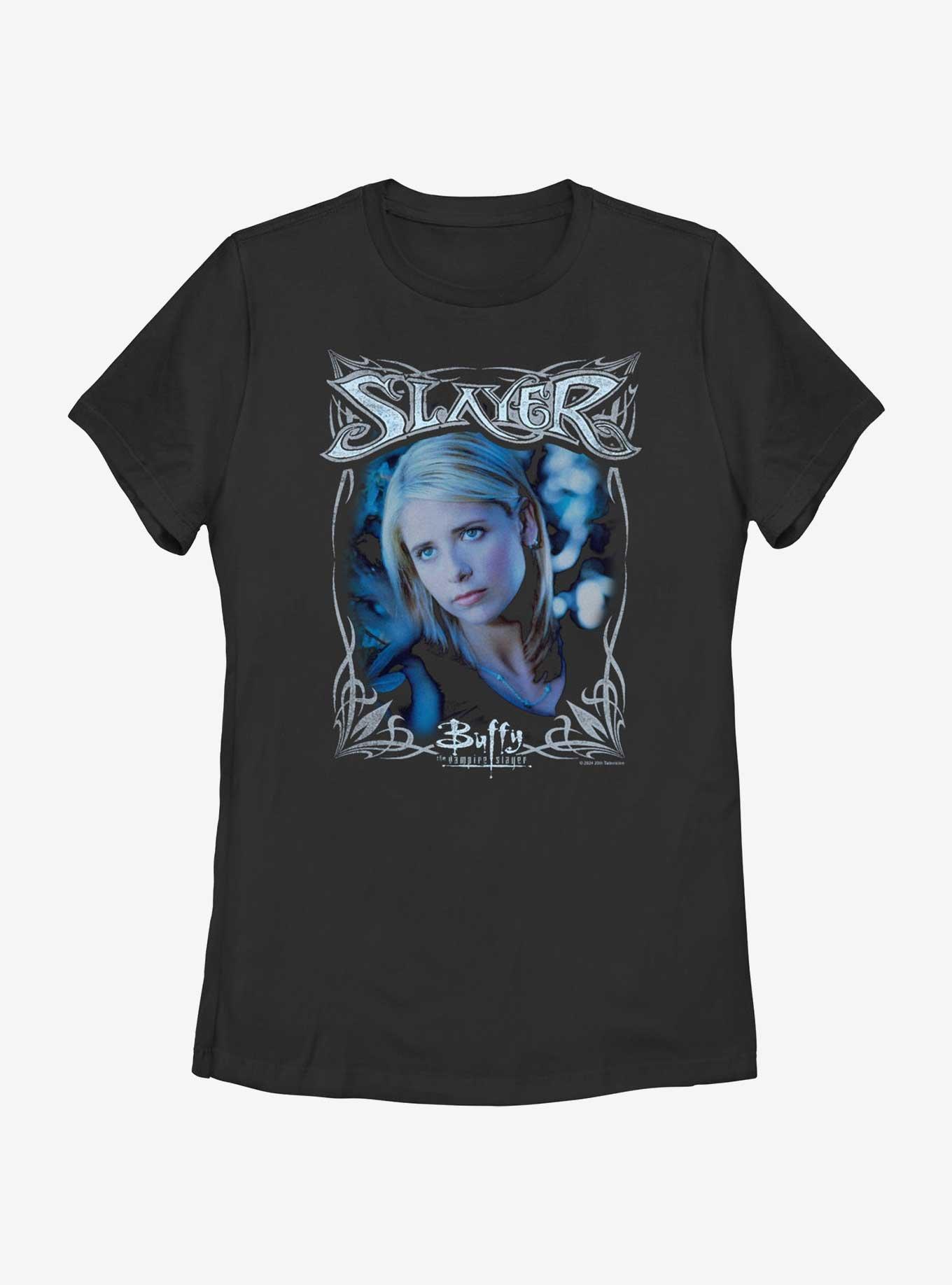 Buffy The Vampire Slayer Buffy Frame Rock Womens T-Shirt, BLACK, hi-res