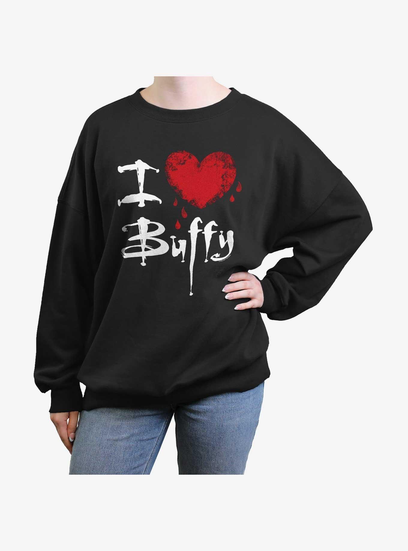 Buffy The Vampire Slayer Love Buffy Womens Oversized Sweatshirt, , hi-res