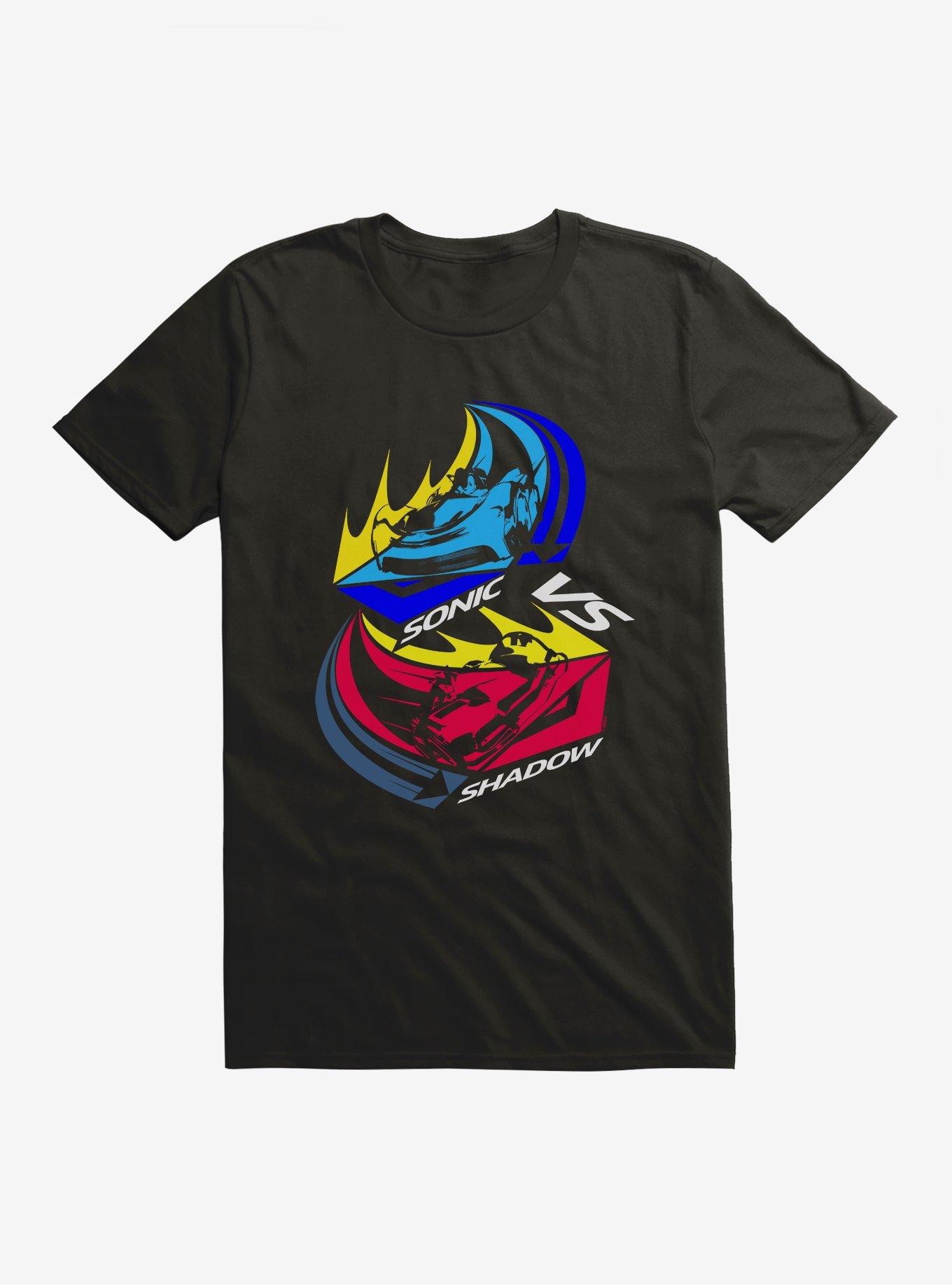 Sonic The Hedgehog Team Sonic Racing 2019 Sonic Vs. Shadow Pop T-Shirt, BLACK, hi-res