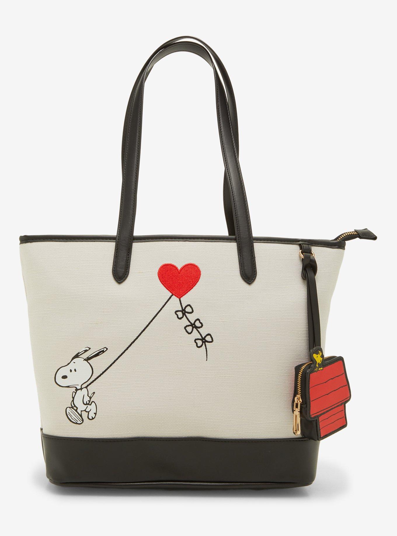 Peanuts Snoopy Heart Kite Tote Bag with Coin Pouch, , hi-res