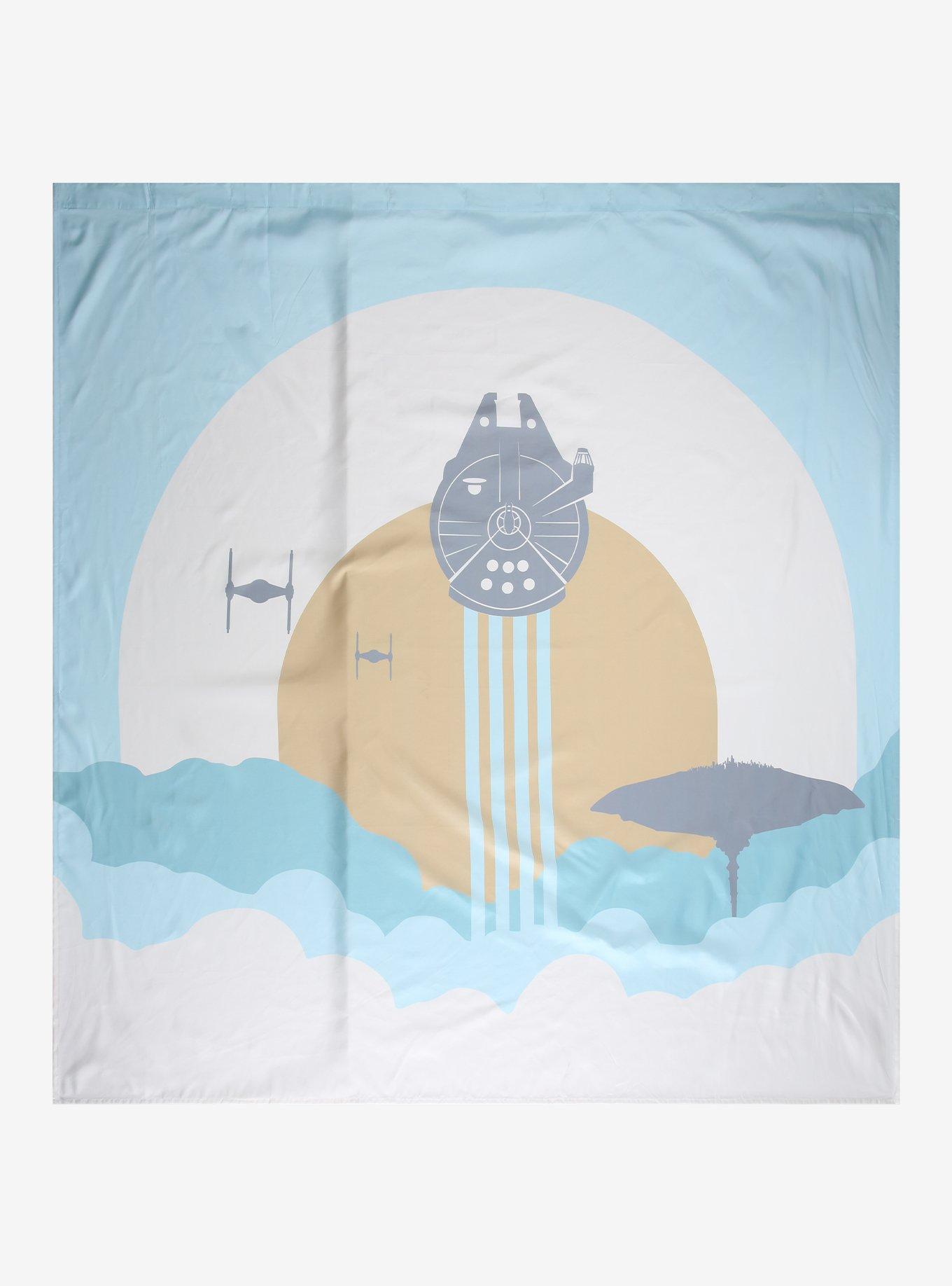 Star Wars Millennium Falcon Scenic Shower Curtain, , hi-res