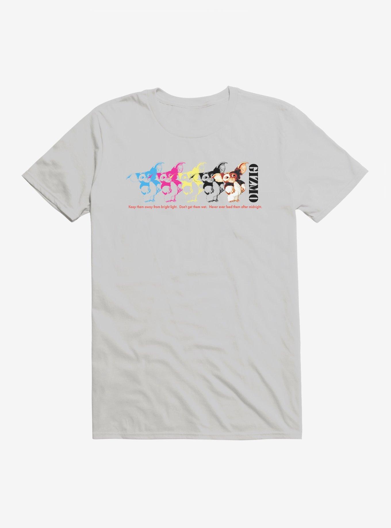 Gremlins Gizmo Colorful Stamp T-Shirt, ICE GREY, hi-res