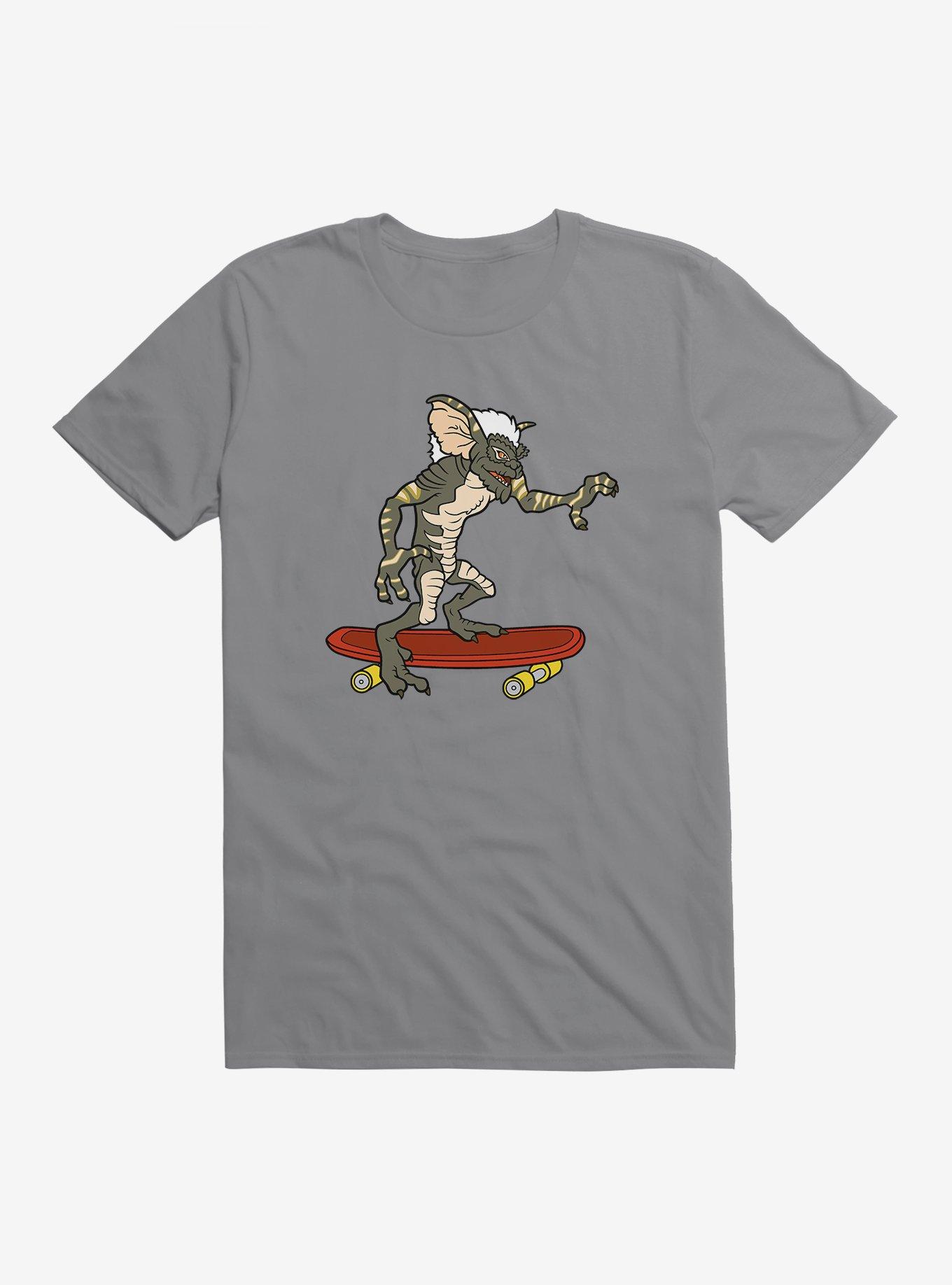 Gremlins Stripe Riding Skateboard T-Shirt, STORM GREY, hi-res