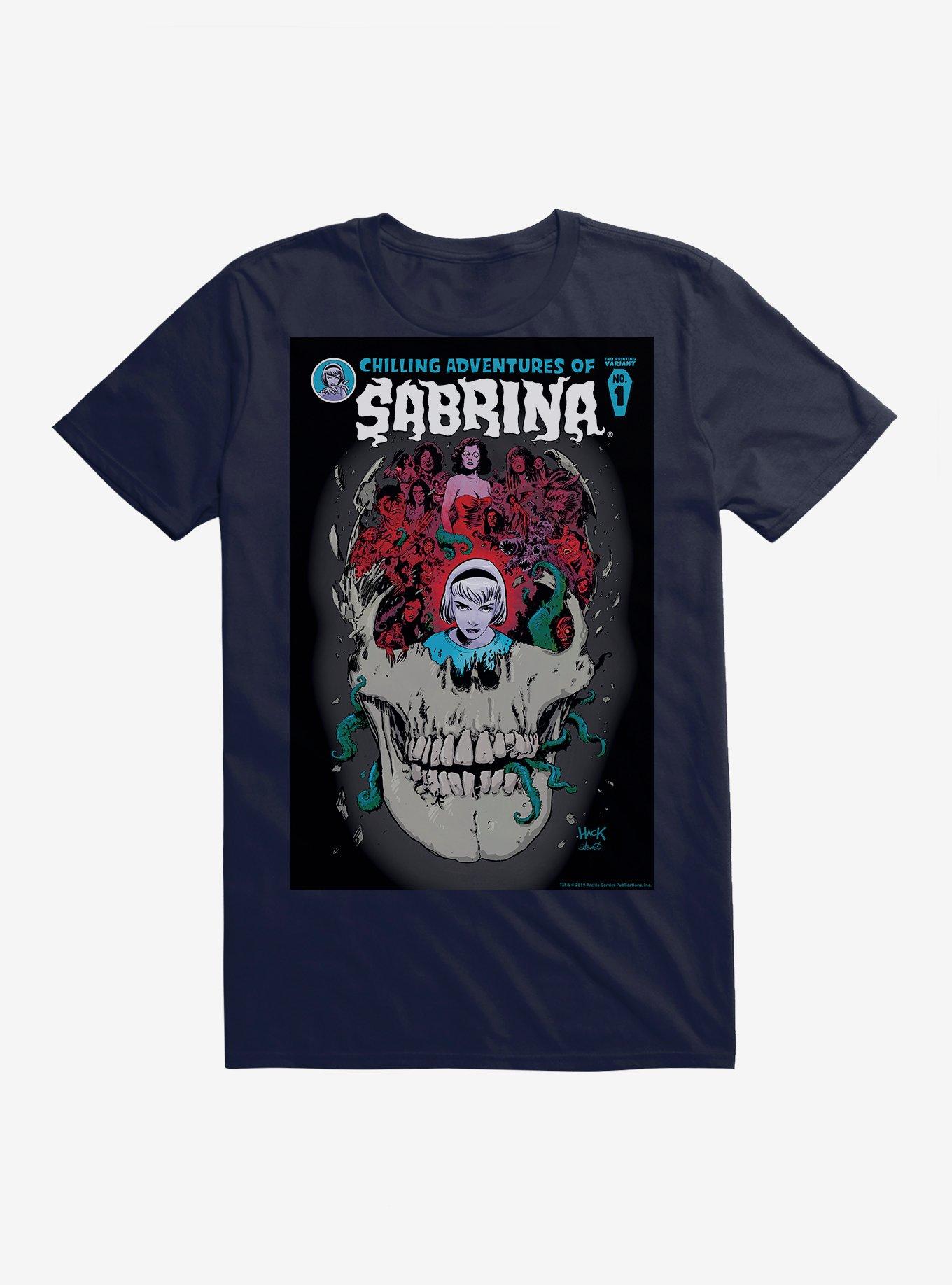 Chilling Adventures of Sabrina Skull Poster T-Shirt, , hi-res