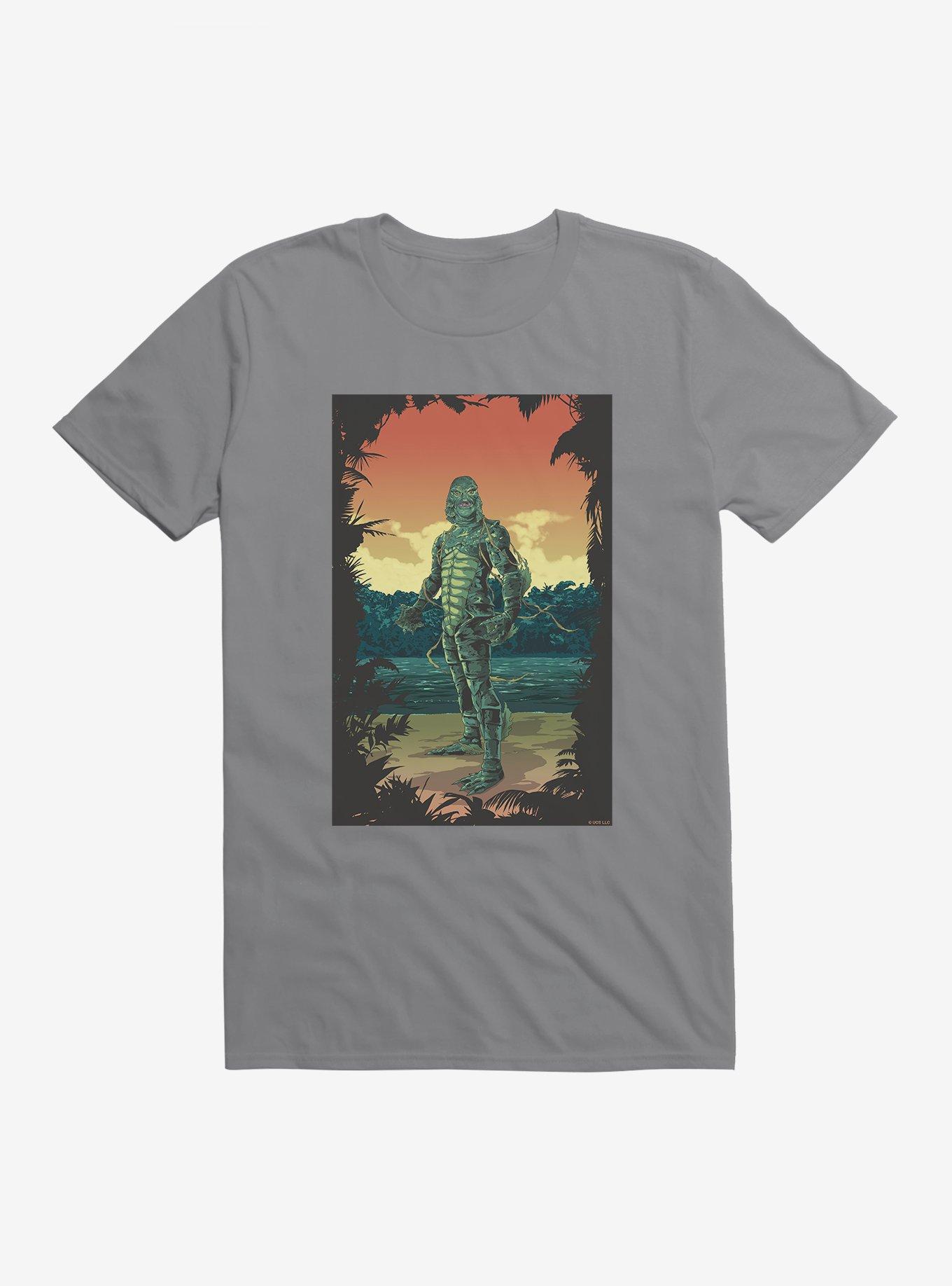 Creature From The Black Lagoon Comic Art Sunset T-Shirt, , hi-res