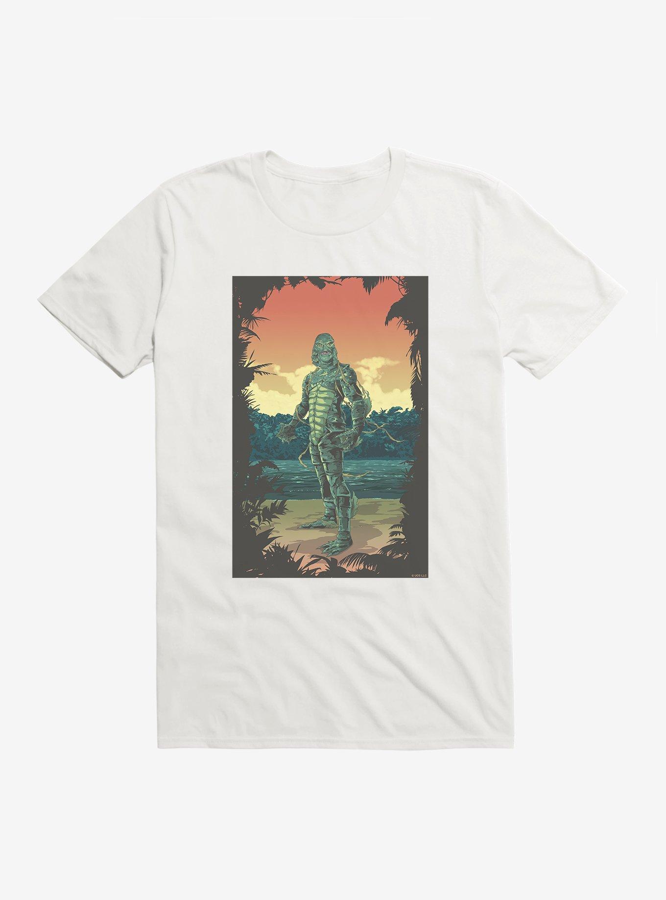 Creature From The Black Lagoon Comic Art Sunset T-Shirt