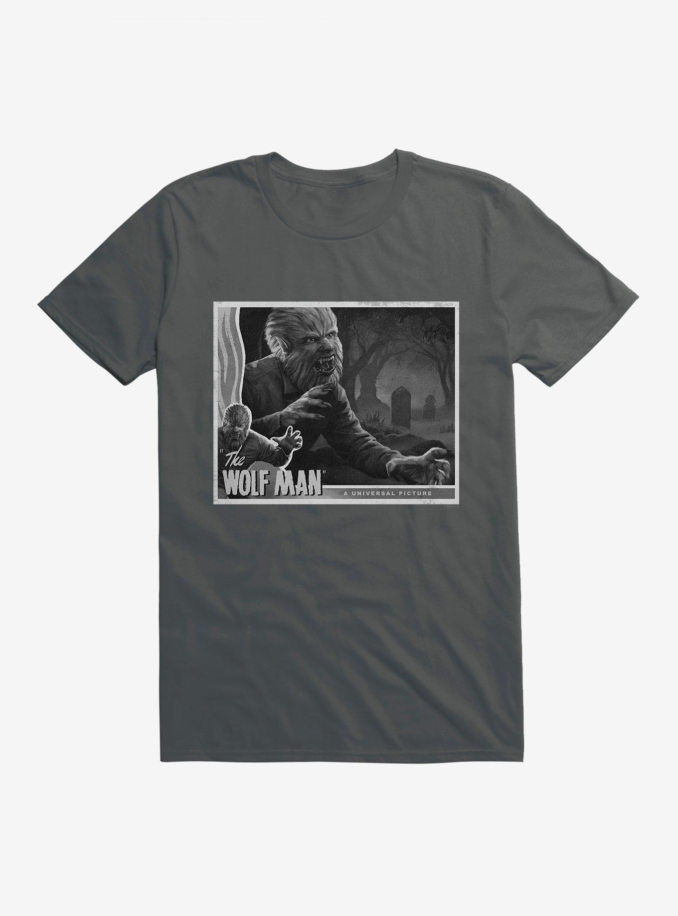 The Wolf Man Black And White Movie Poster T-Shirt, , hi-res