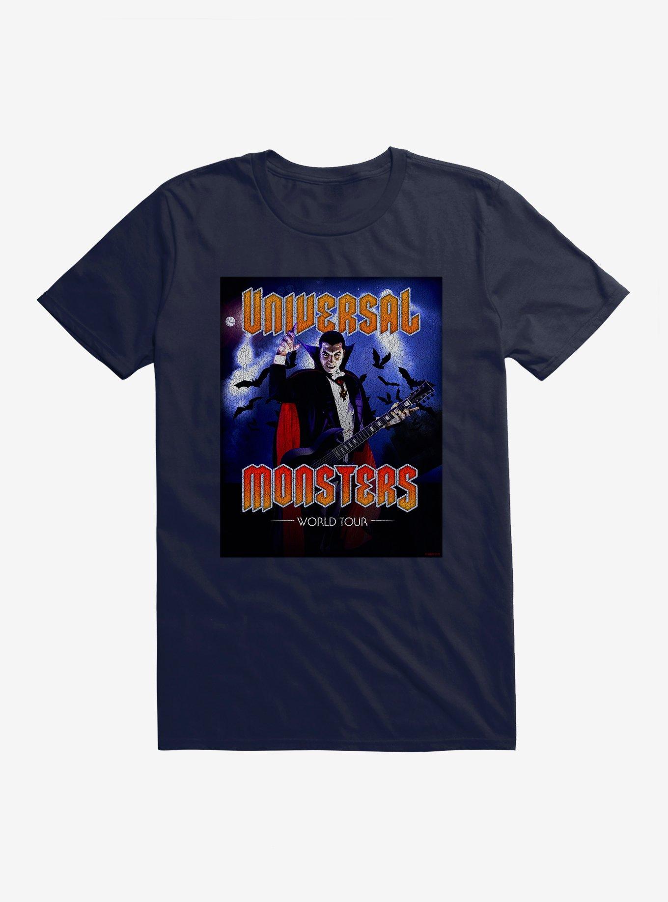 Universal Monsters Dracula World Tour T-Shirt, NAVY, hi-res