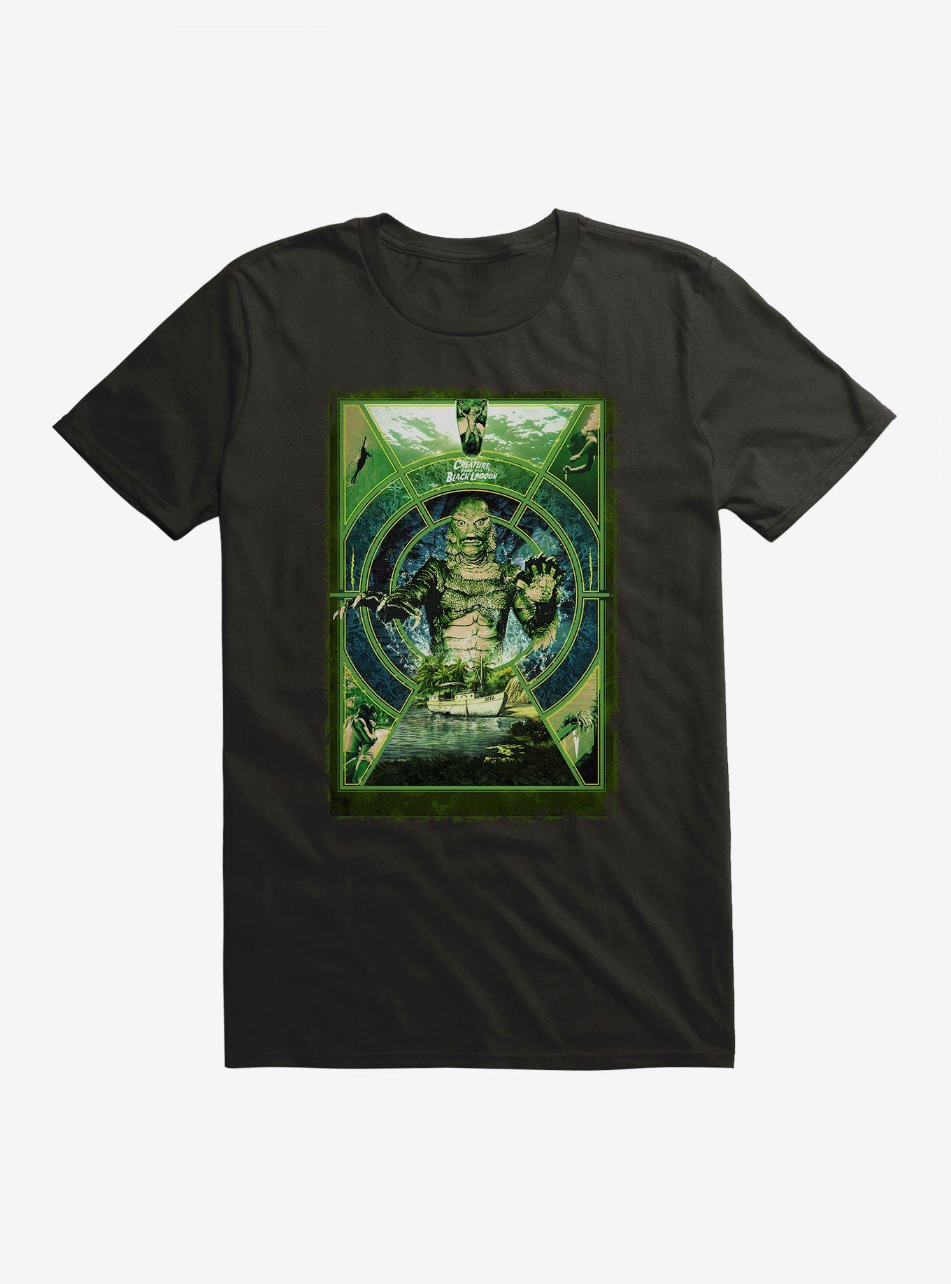 Creature From The Black Lagoon Original Horror Show Key Hole T-Shirt, BLACK, hi-res