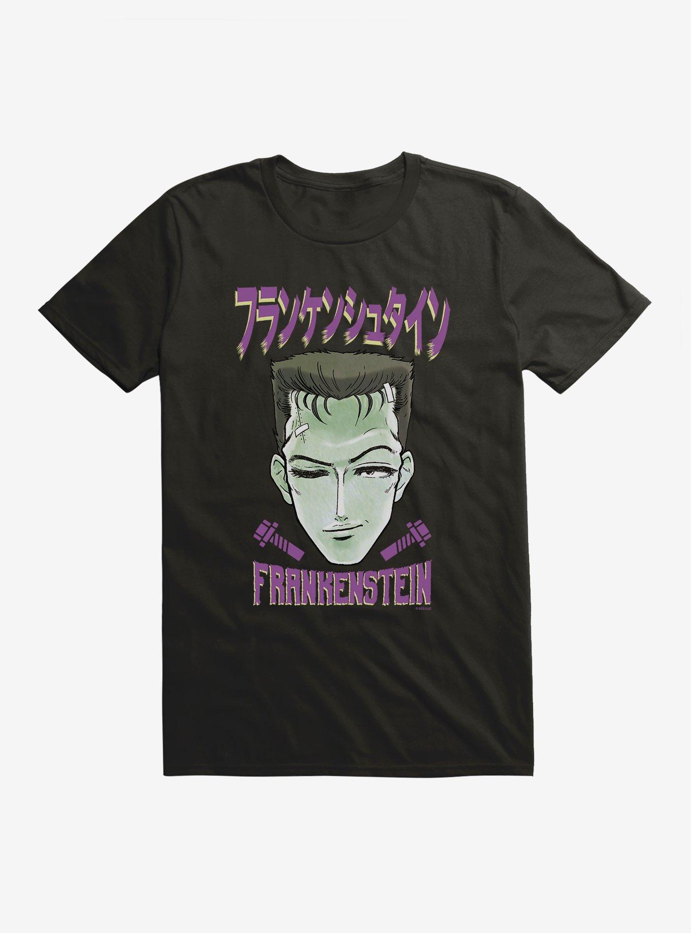 Universal Anime Monsters Frankenstein Portrait T-Shirt, BLACK, hi-res