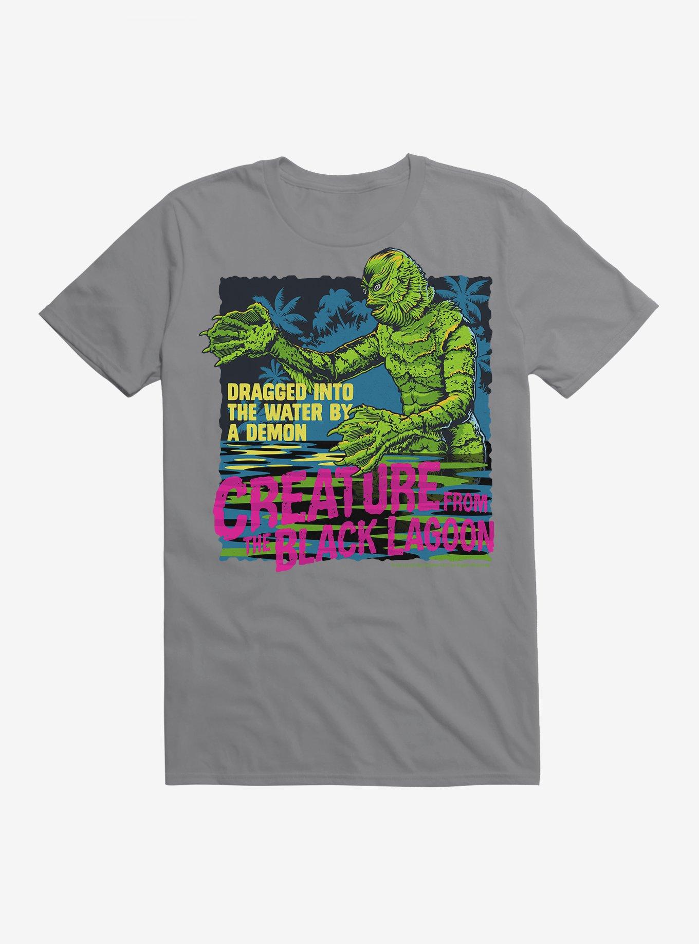 Creature From The Black Lagoon Dragged Into The Water By A Demon T-Shirt, , hi-res