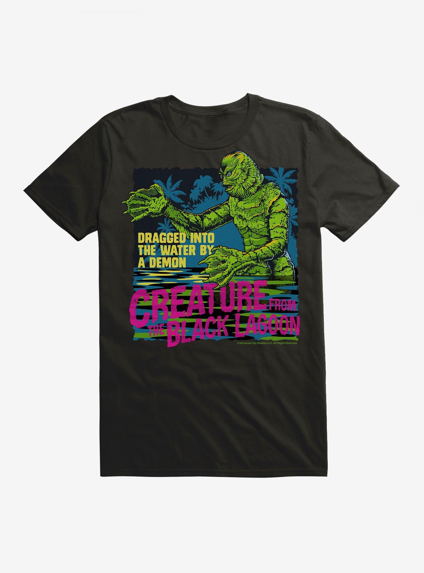 Creature From The Black Lagoon Dragged Into The Water By A Demon T-Shirt, , hi-res