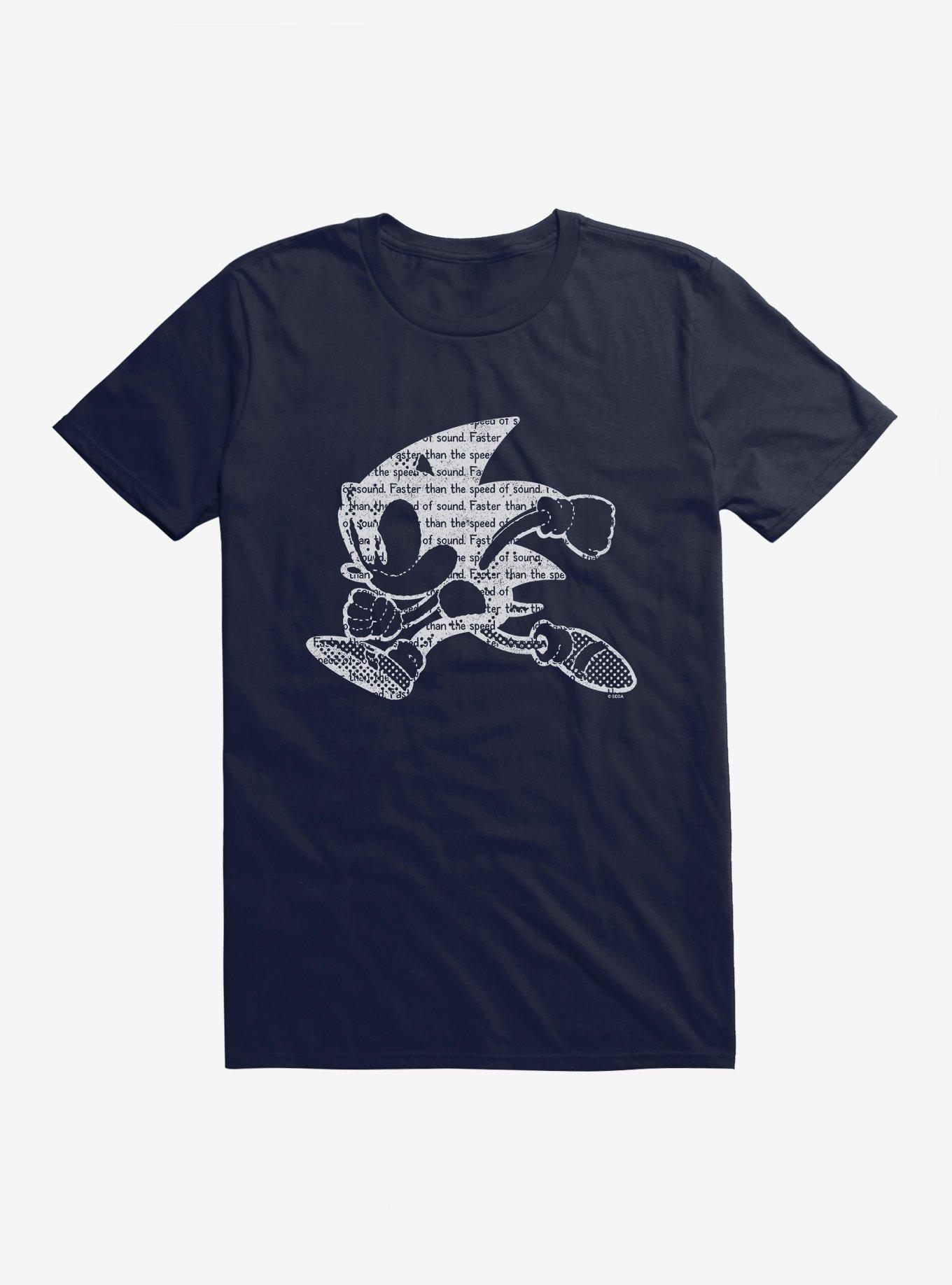 Sonic The Hedgehog Sonic Script Silhouette T-Shirt