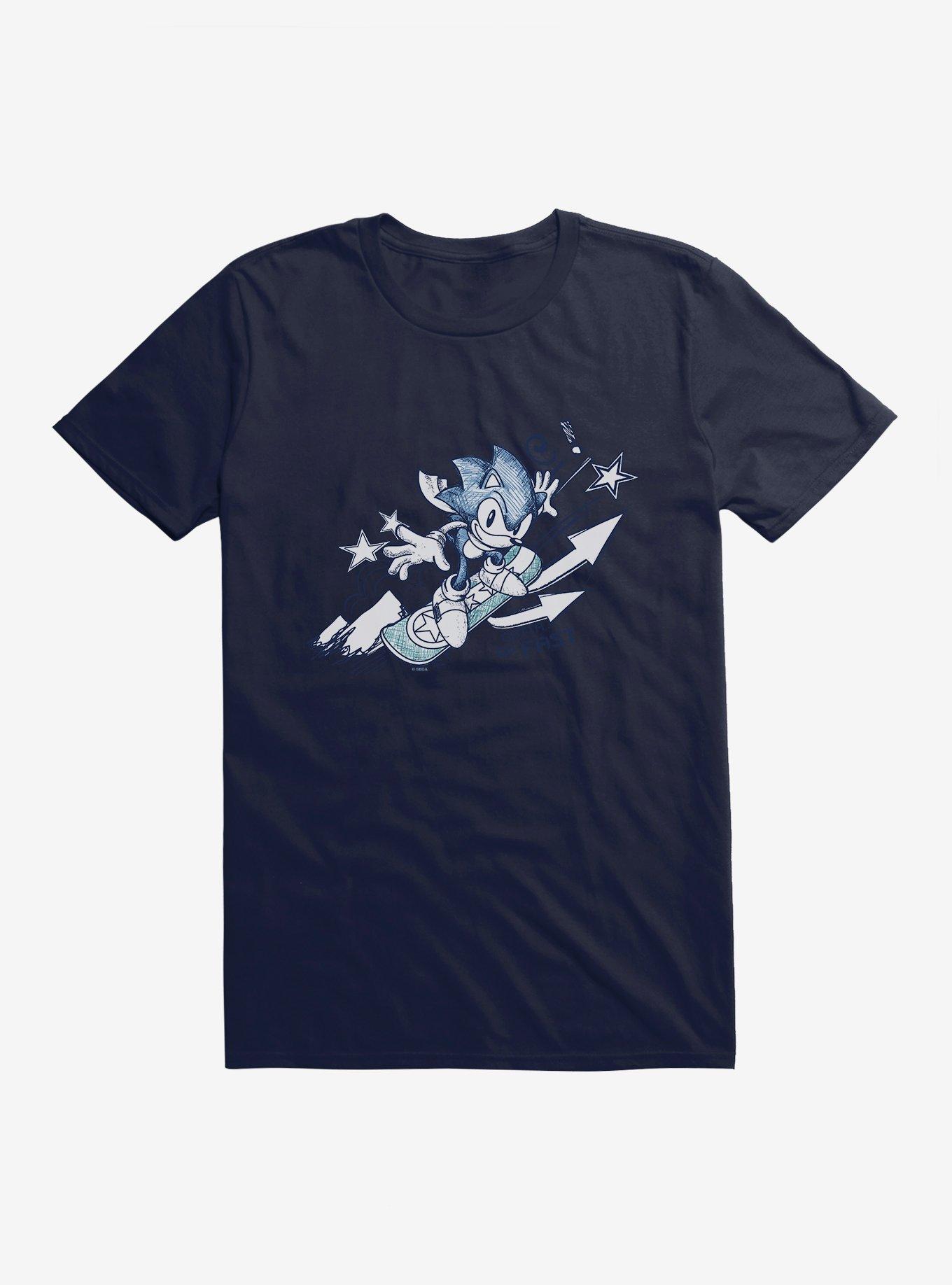 Sonic The Hedgehog Snowboarding Sonic T-Shirt