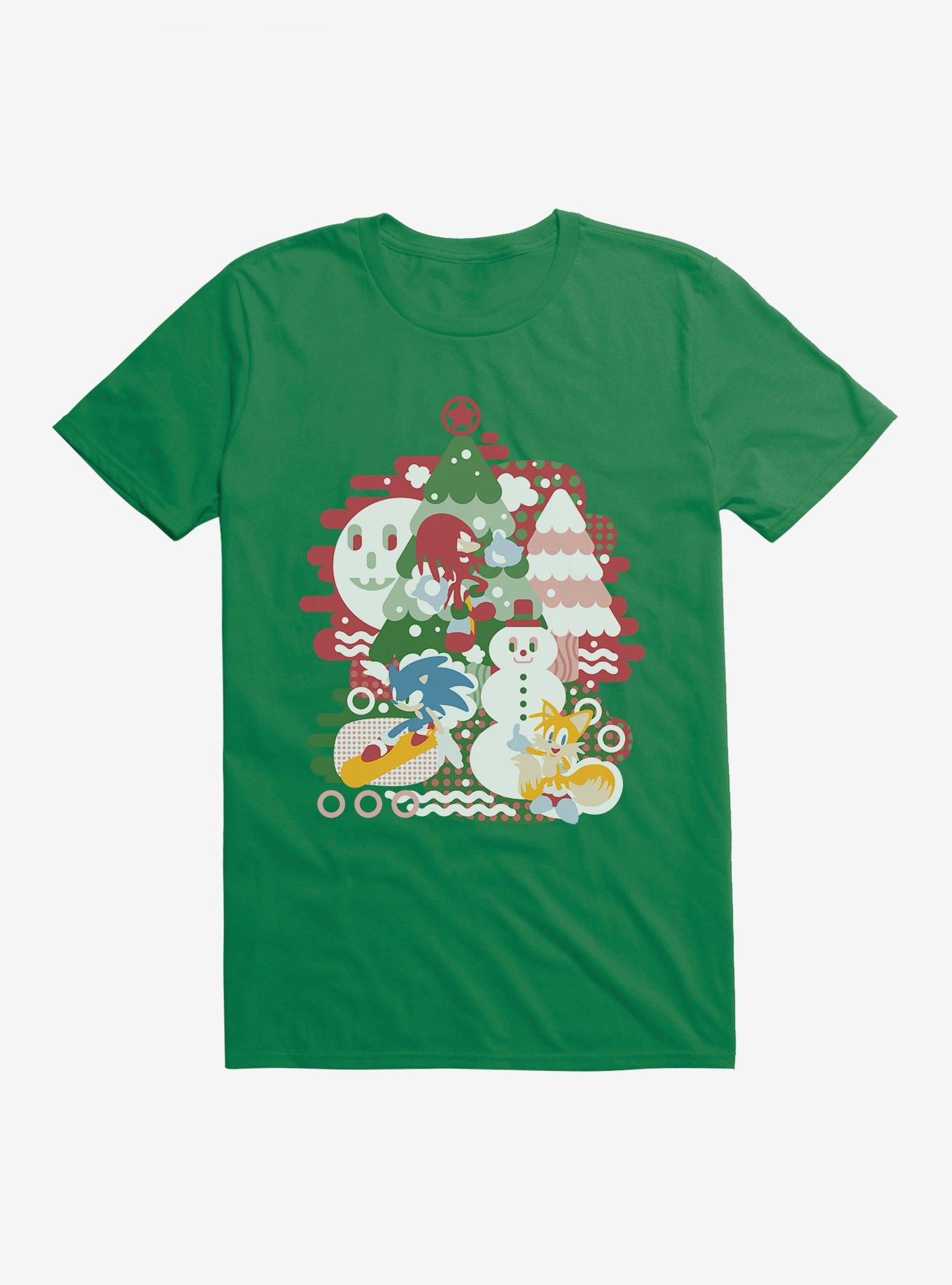 Sonic The Hedgehog Winter Snow Friends Color T-Shirt, , hi-res