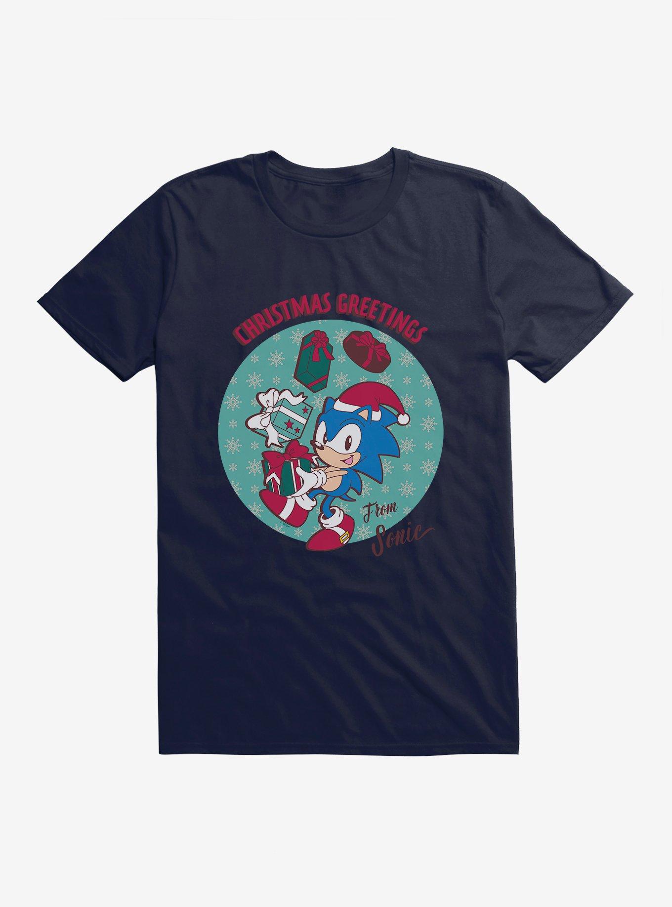 Sonic The Hedgehog Christmas Greetings From Sonic T-Shirt, , hi-res