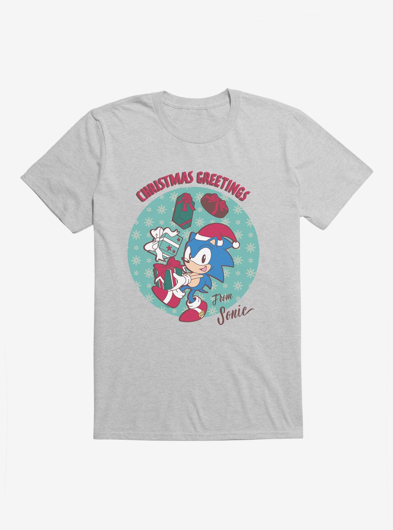 Sonic The Hedgehog Christmas Greetings From Sonic T-Shirt