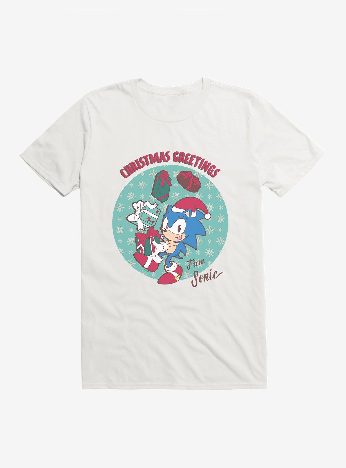 Sonic The Hedgehog Christmas Greetings From Sonic T-Shirt