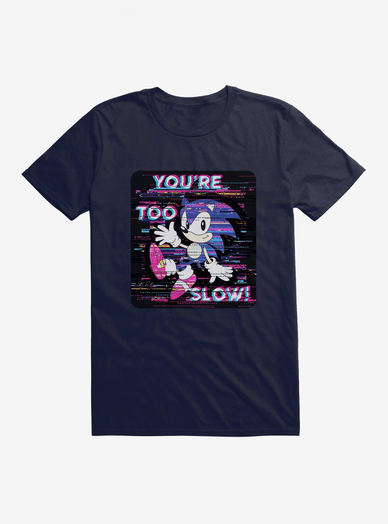 Sonic The Hedgehog Sonic Too Slow Glitch T-Shirt