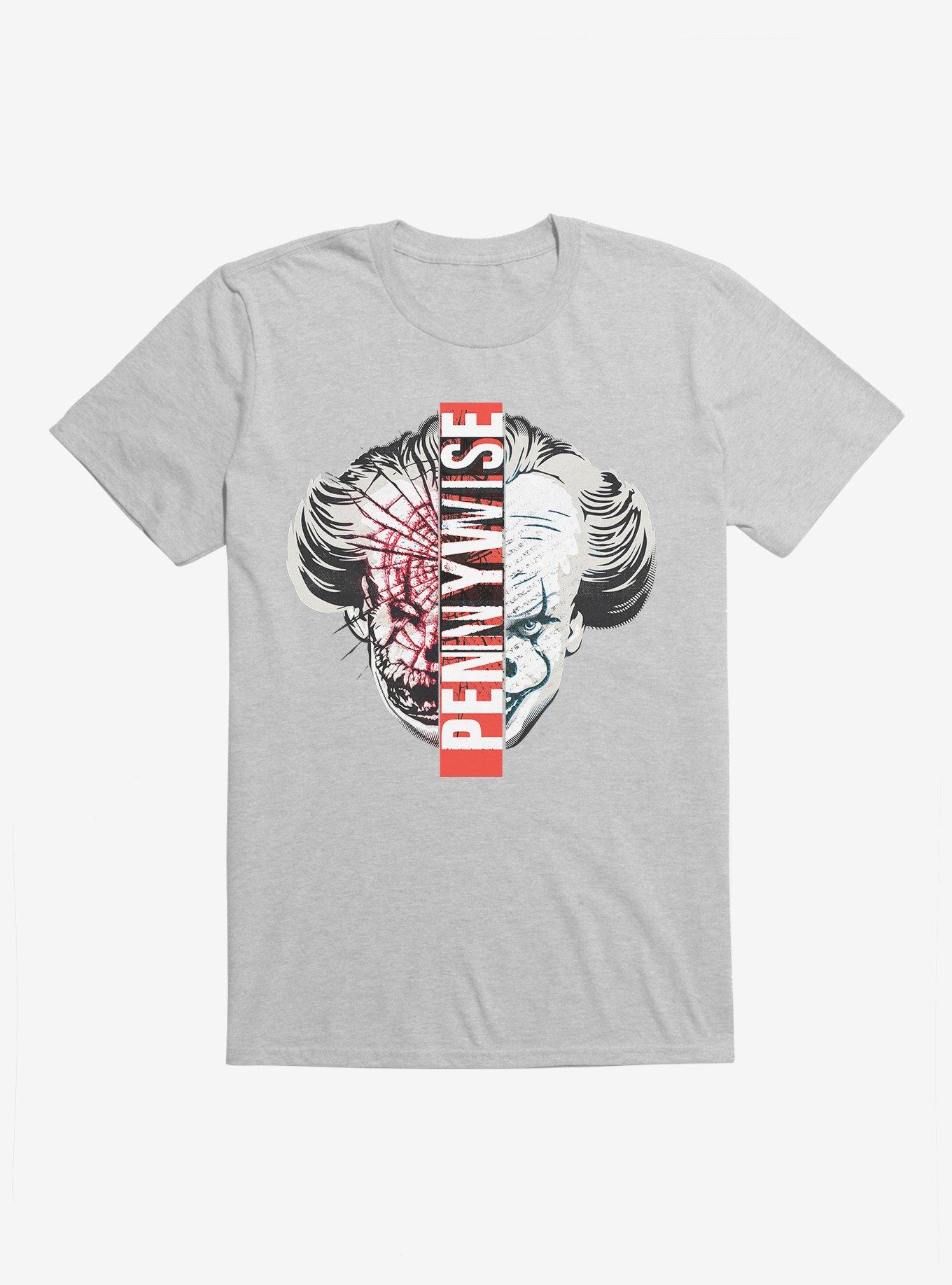 IT Chapter Two Pennywise Split Face T-Shirt, , hi-res