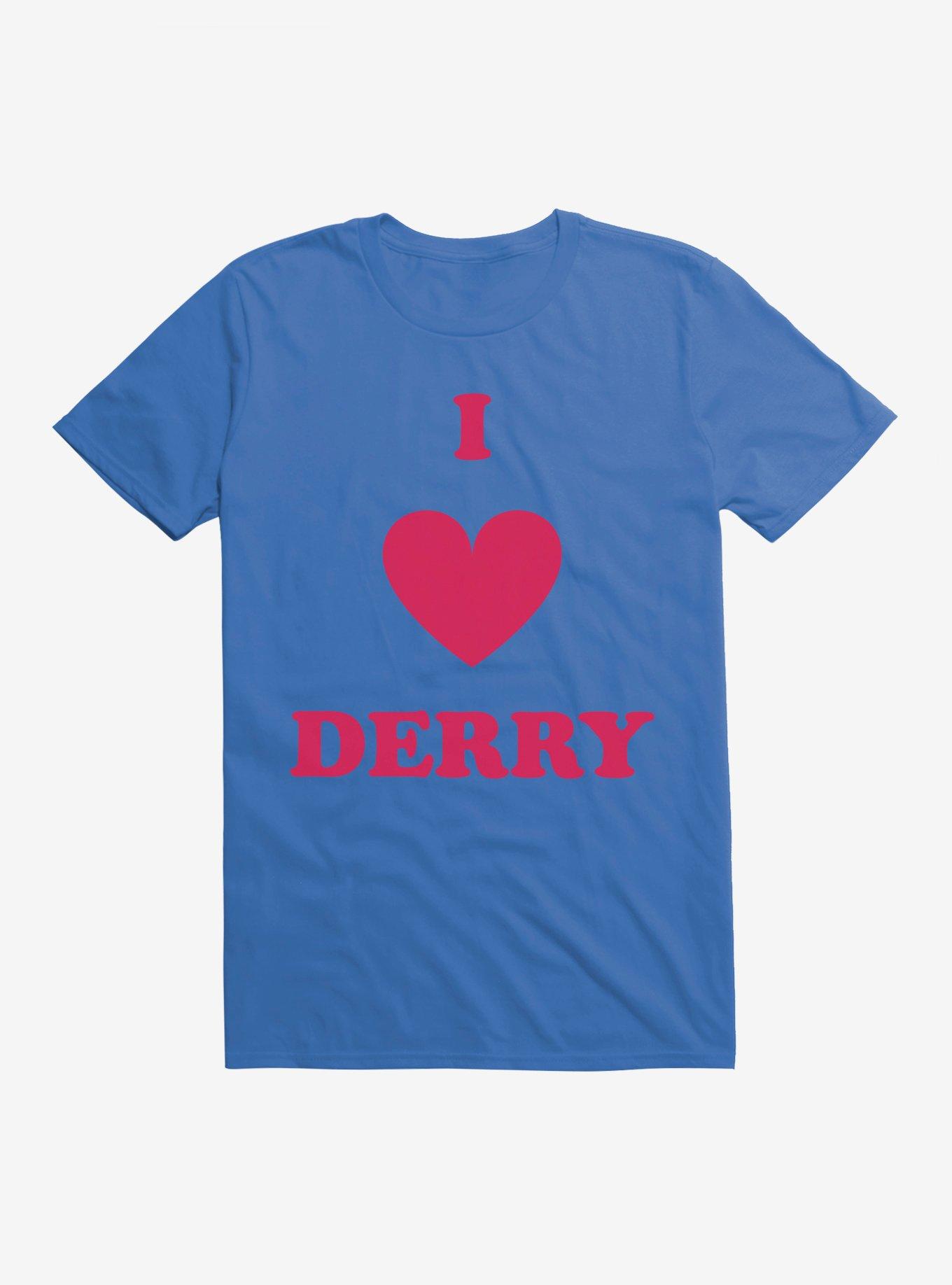 IT Chapter Two I Heart Derry Script Stack T-Shirt, ROYAL BLUE, hi-res