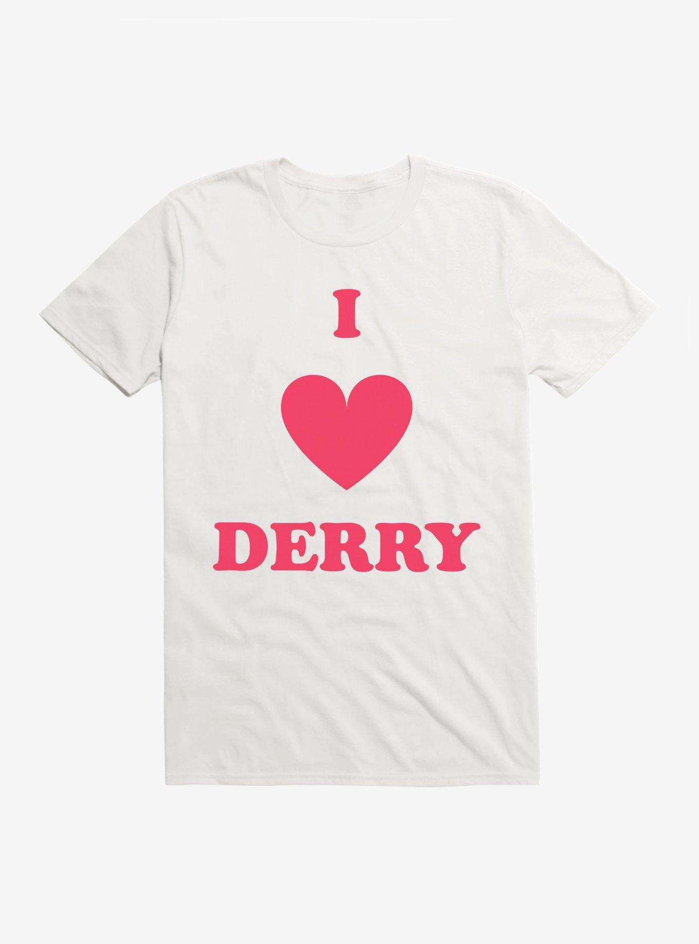 IT Chapter Two I Heart Derry Script Stack T-Shirt, WHITE, hi-res