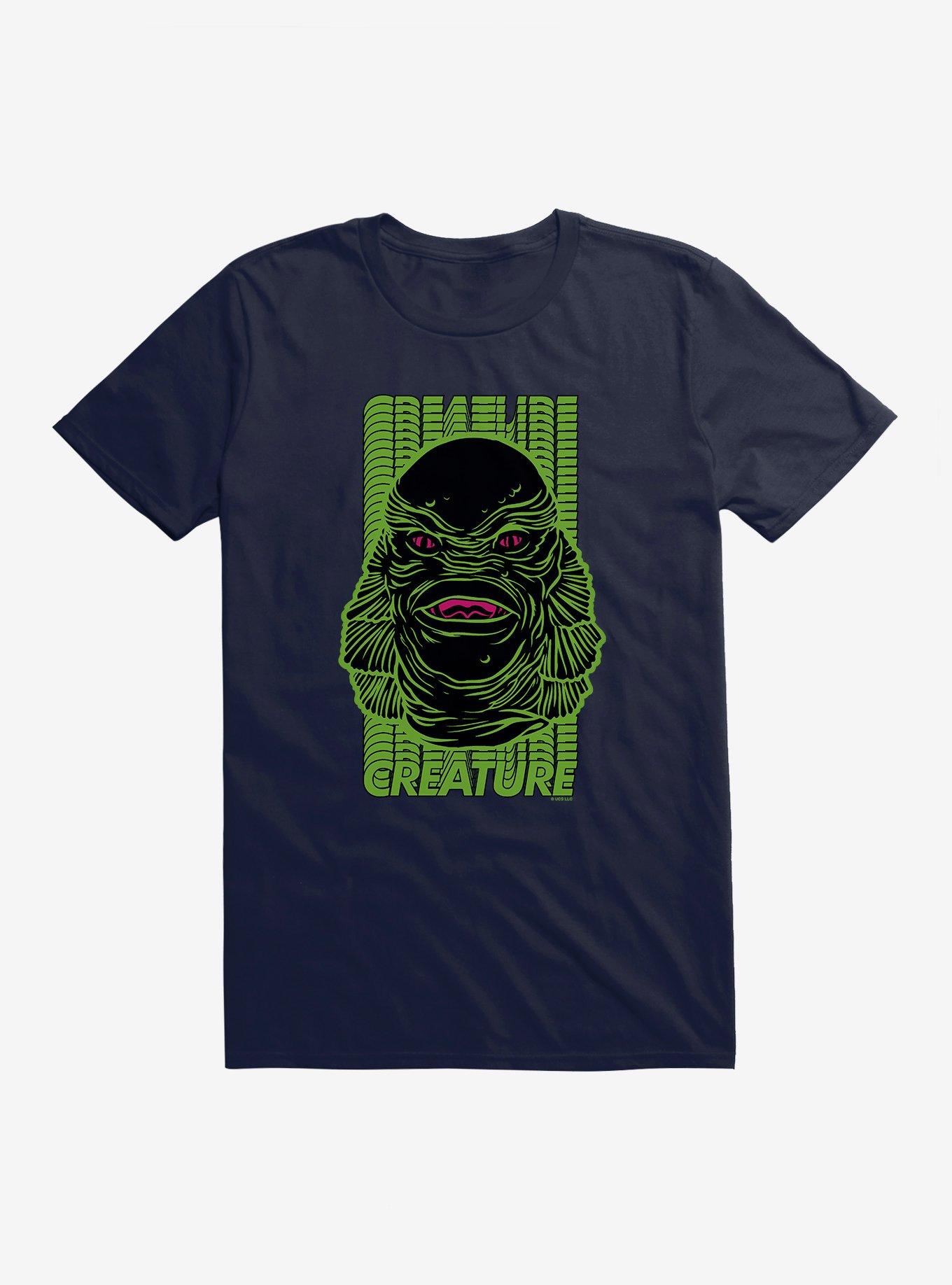 Creature From The Black Lagoon Green Name Stack T-Shirt, , hi-res