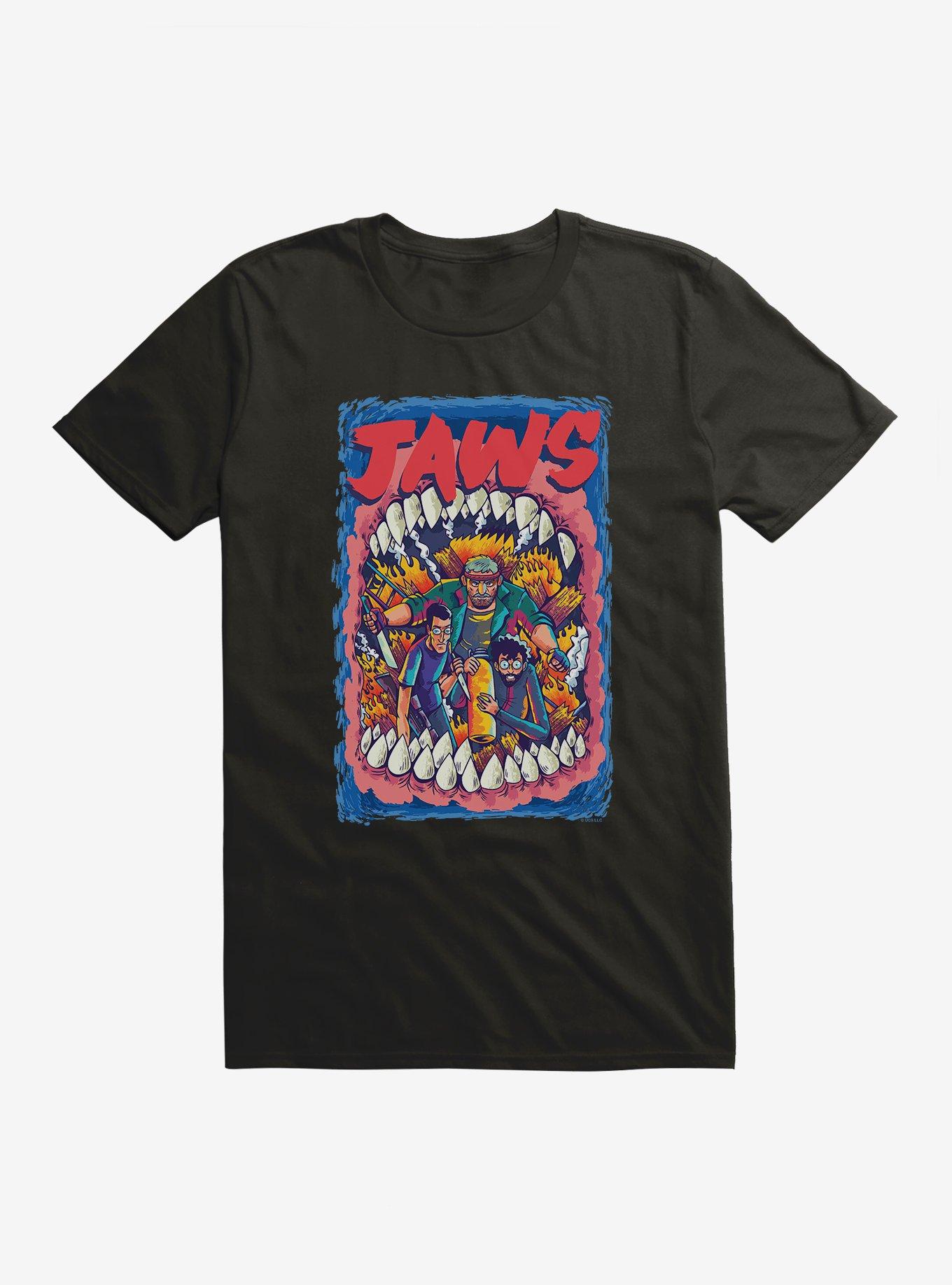 Jaws Comic Art Poster T-Shirt, , hi-res