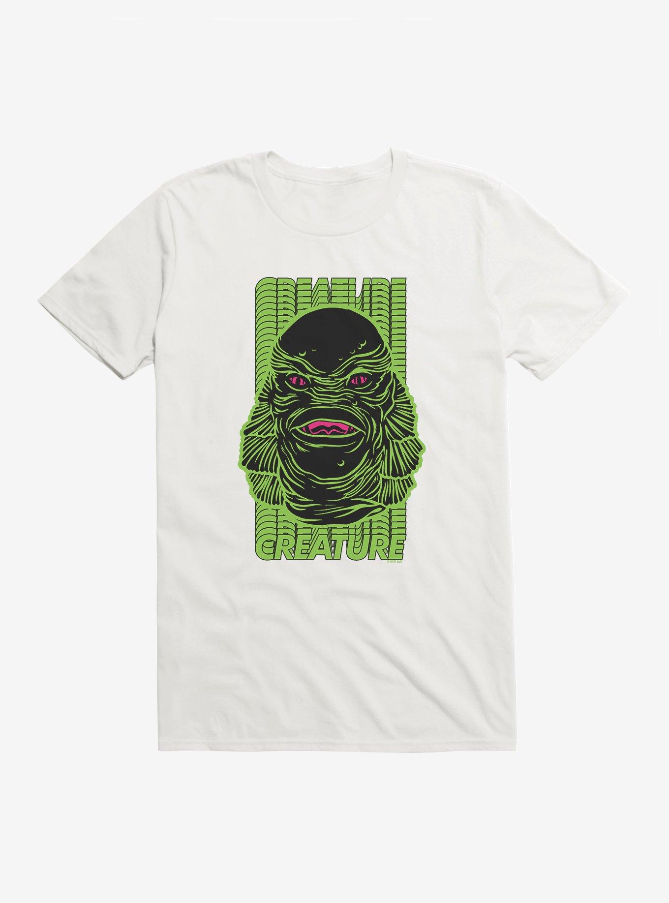 Creature From The Black Lagoon Green Name Stack T-Shirt