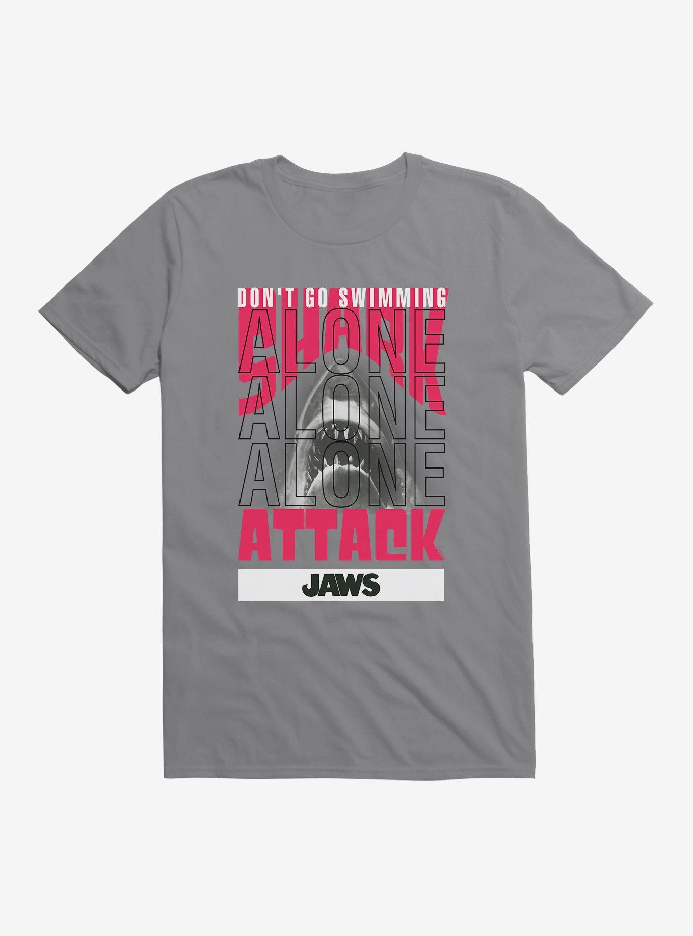 Jaws Swimming Alone Stack T-Shirt, , hi-res