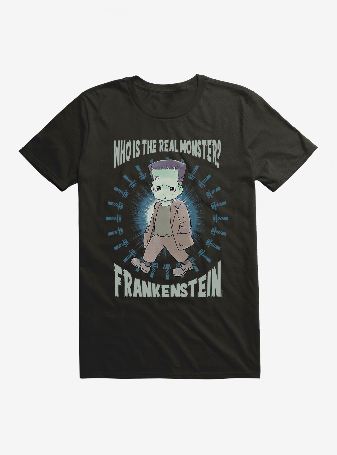 Universal Anime Monsters Real Monster Frankenstein T-Shirt, BLACK, hi-res