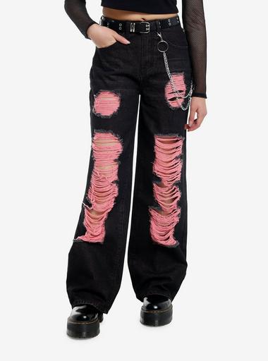 【INCHANT ME】Stitch roll-up wide denim pants EthylClothing_P60BwbLtDenim_Li