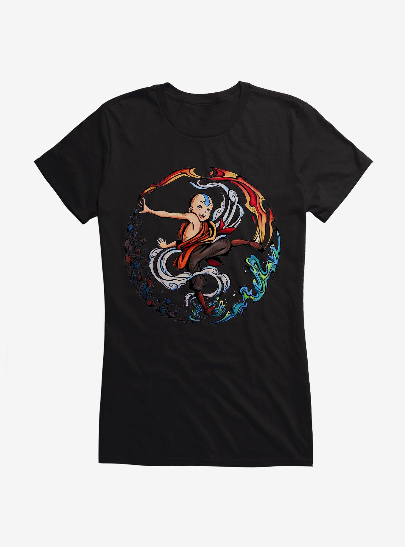 Avatar: The Last Airbender Aang The Avatar Girls T-Shirt, BLACK, hi-res