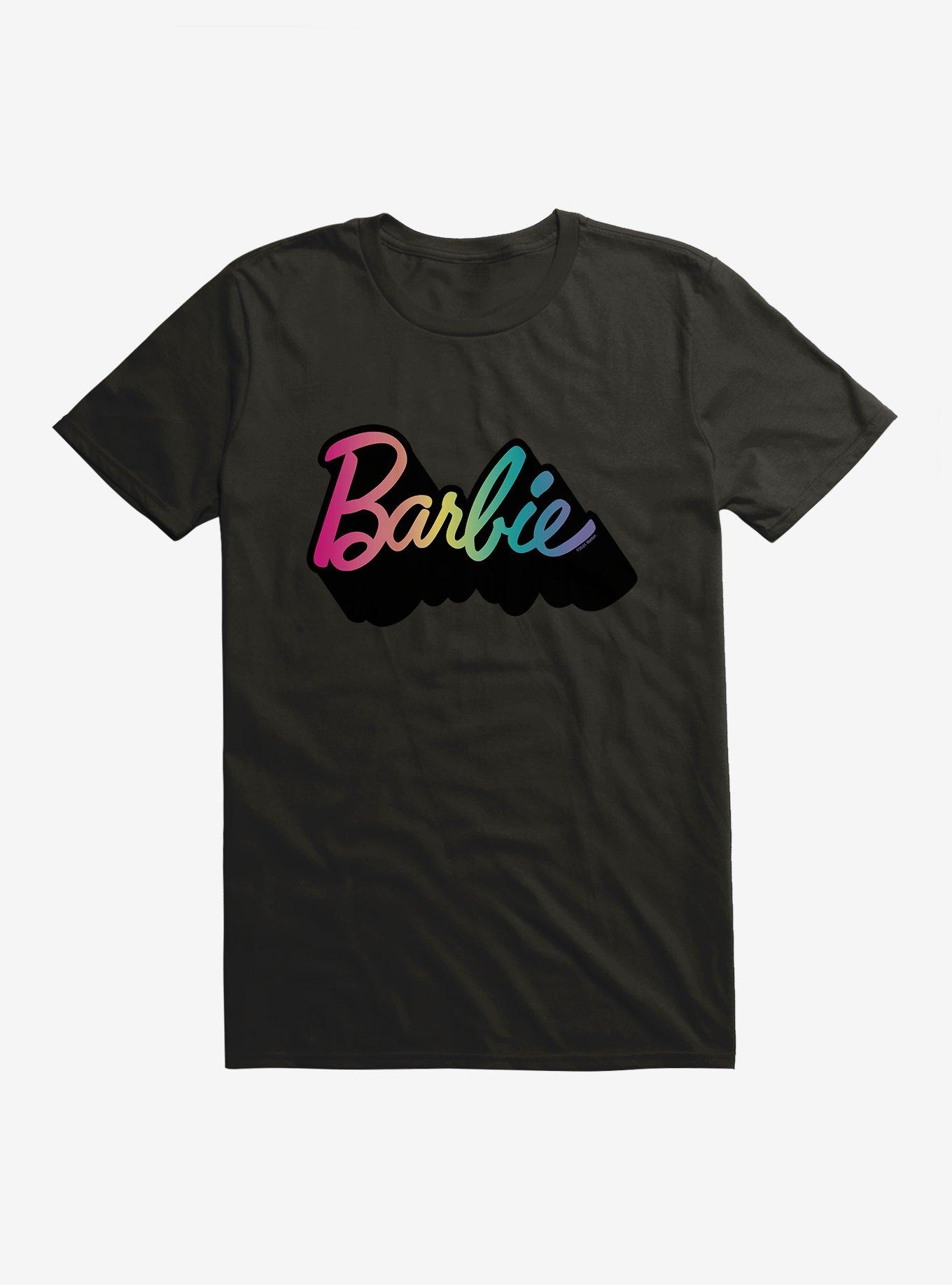 Barbie Pride Rainbow 3D Black Shadow Logo T-Shirt, , hi-res