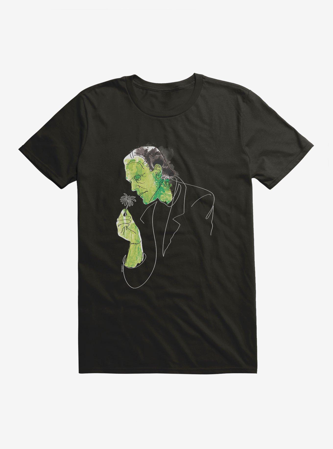 Universal Monsters Frankenstein Watercolor Portrait T-Shirt, , hi-res