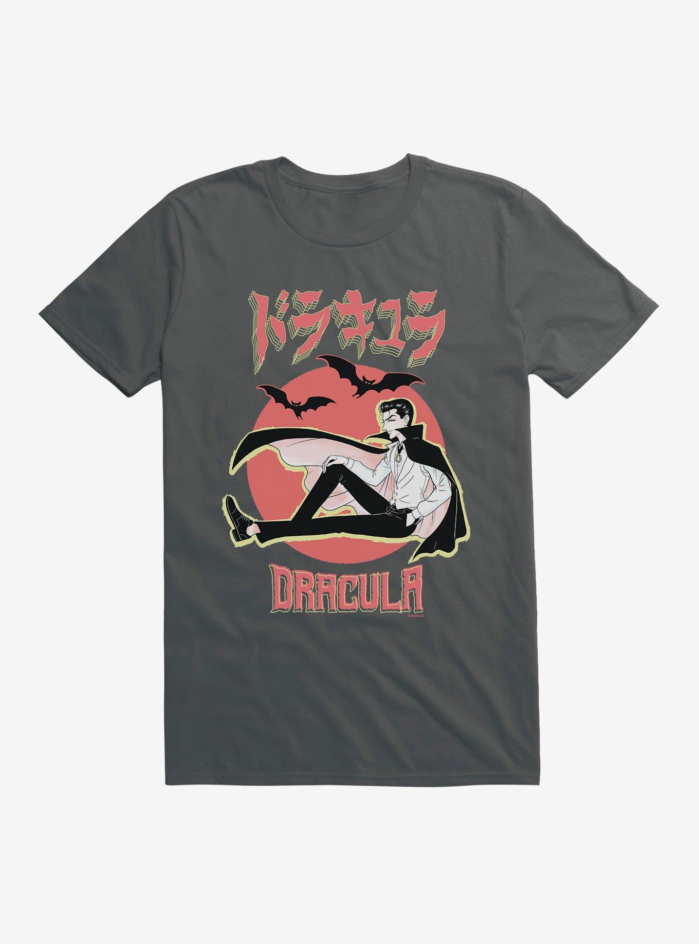 Universal Anime Monsters Dracula Portrait T-Shirt, CHARCOAL, hi-res