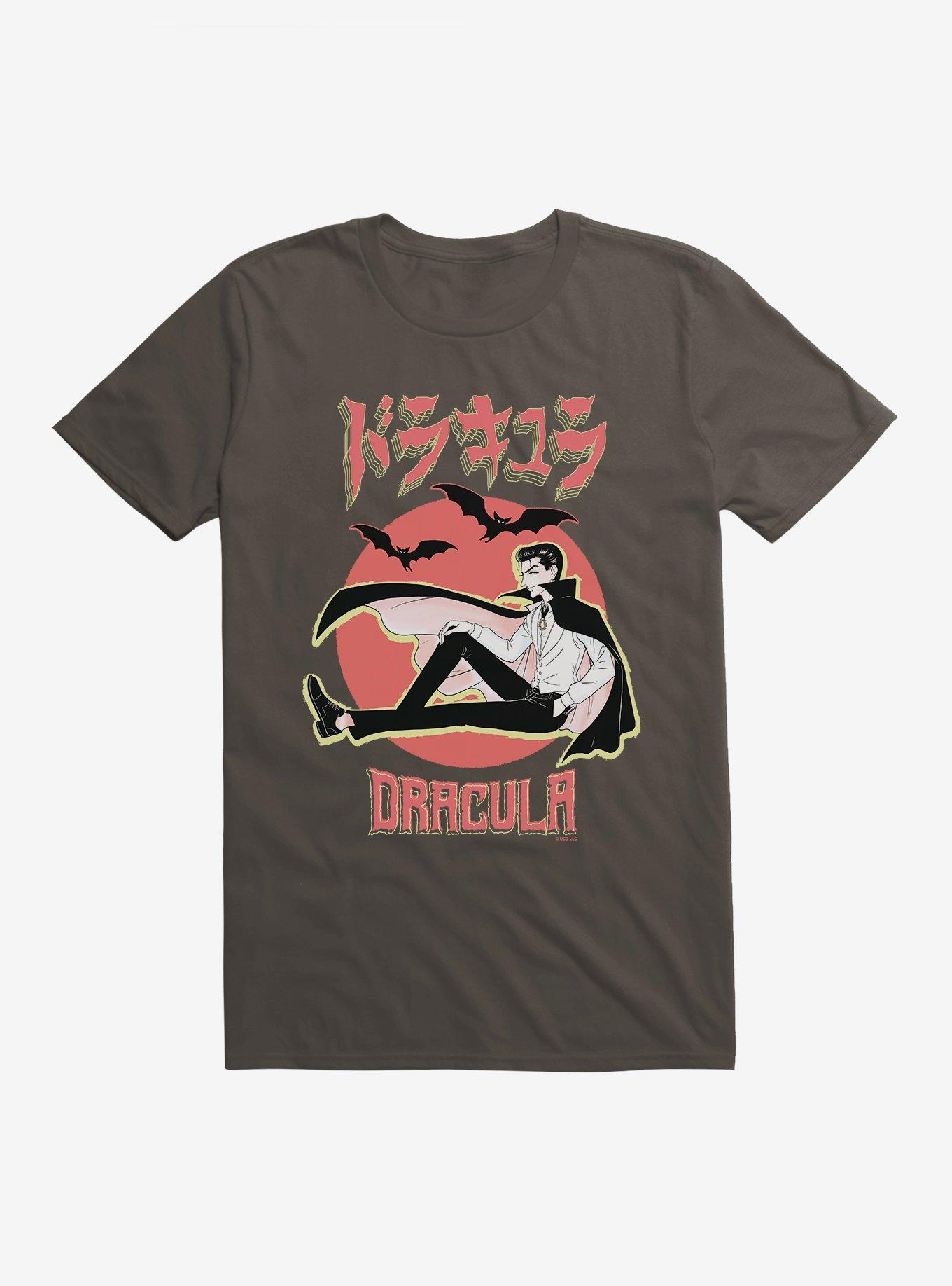 Universal Anime Monsters Dracula Portrait T-Shirt, SMOKE, hi-res