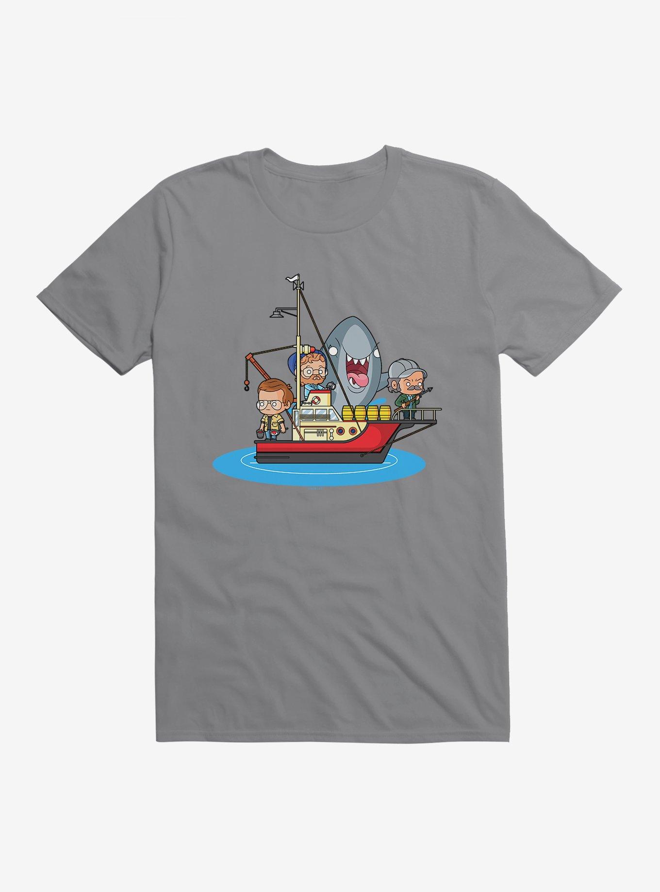 Jaws Chibi Boat Attack T-Shirt, , hi-res