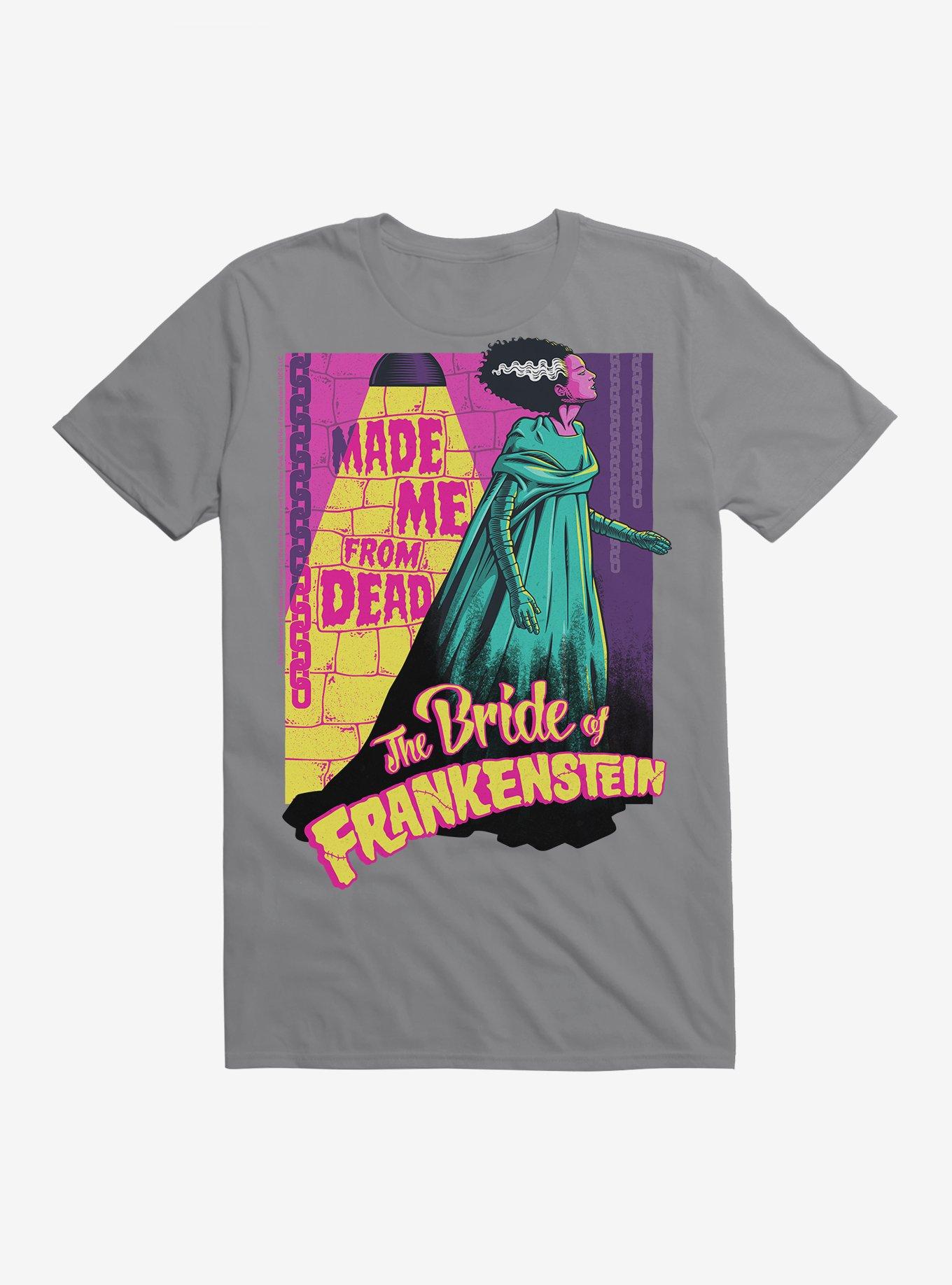 The Bride of Frankenstein Made Me From The Dead T-Shirt, STORM GREY, hi-res