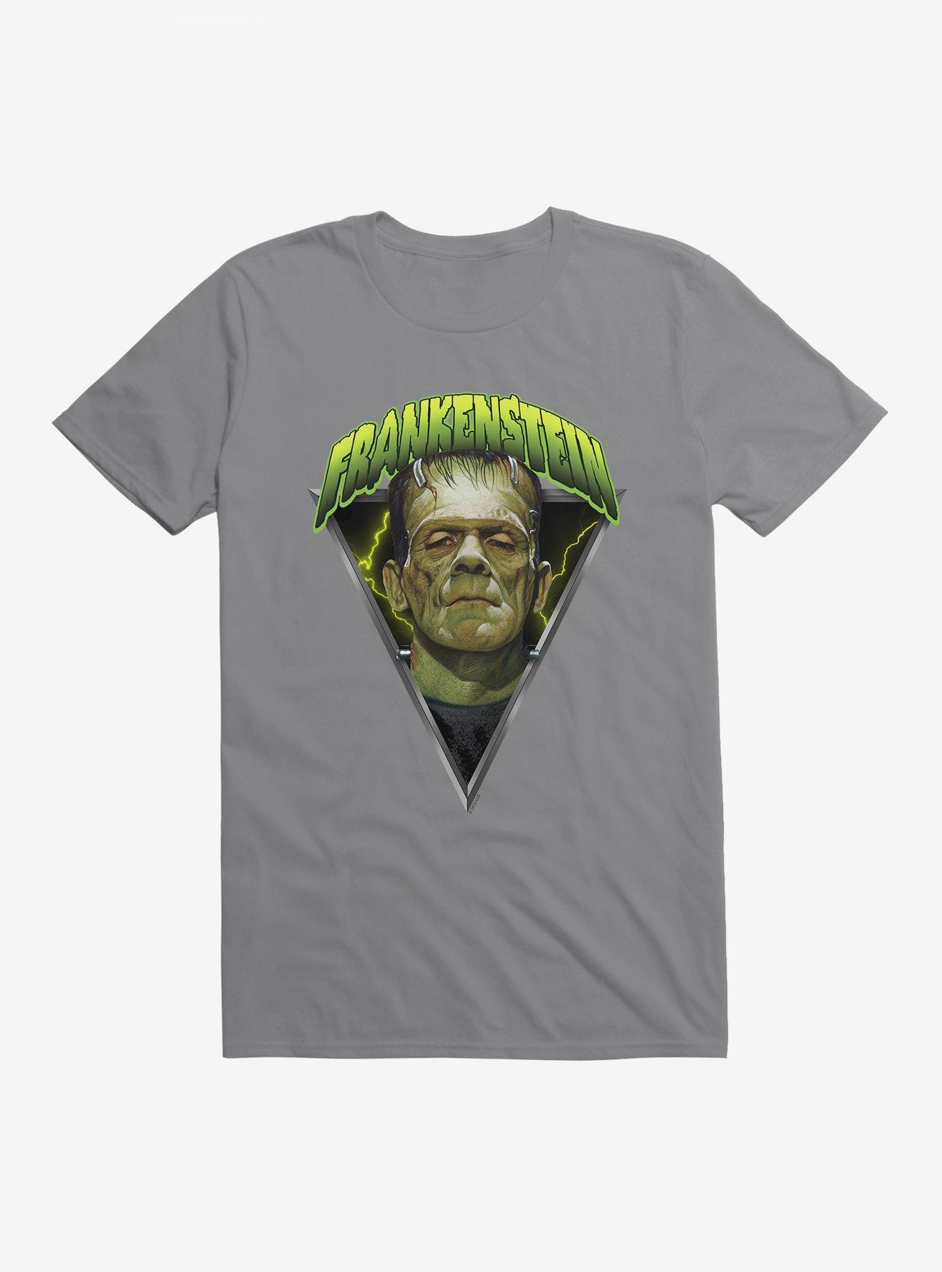 Universal Monsters Frankenstein Metal Portrait T-Shirt, STORM GREY, hi-res