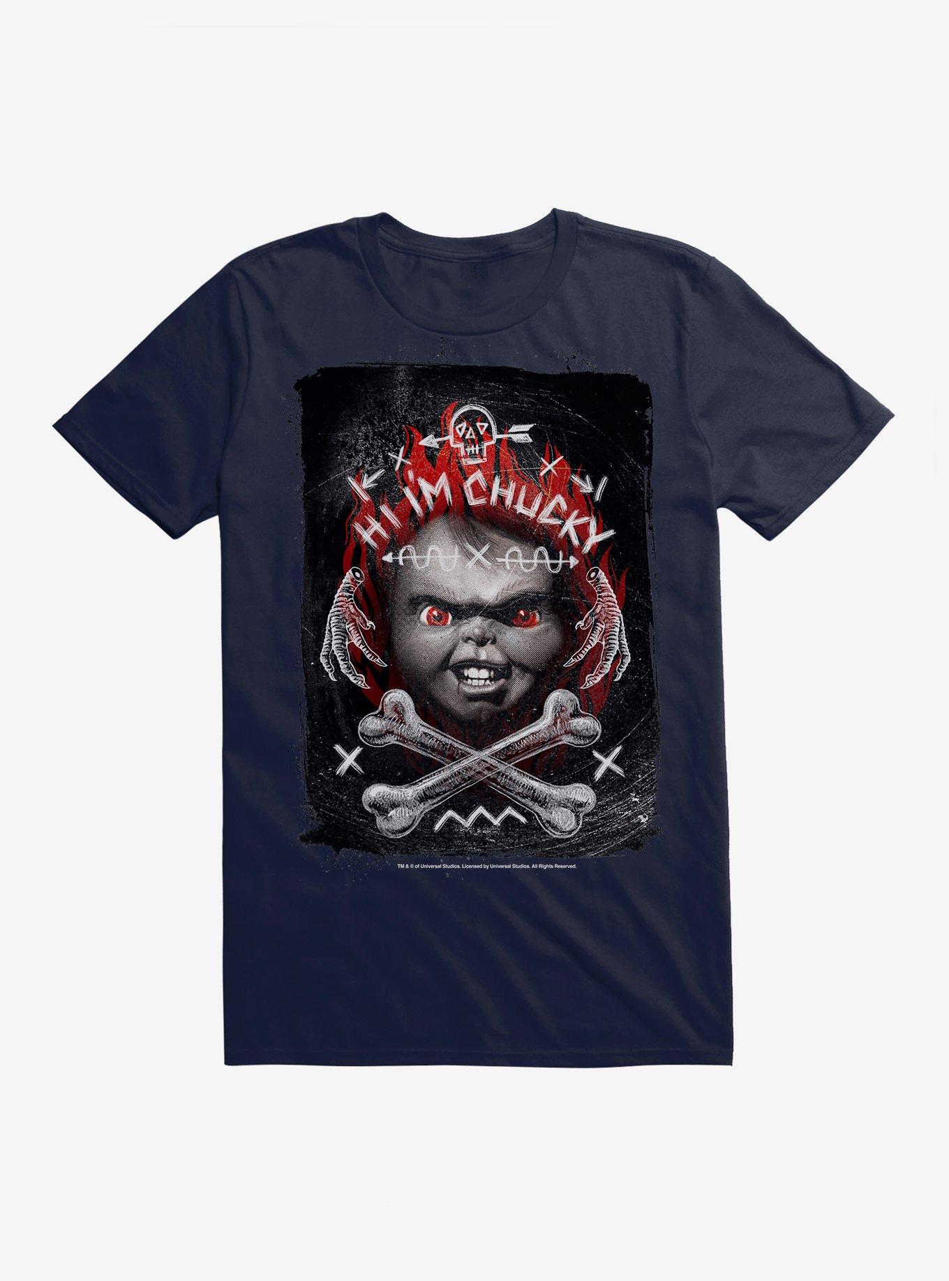 Chucky Hi I'm Chucky T-Shirt, NAVY, hi-res