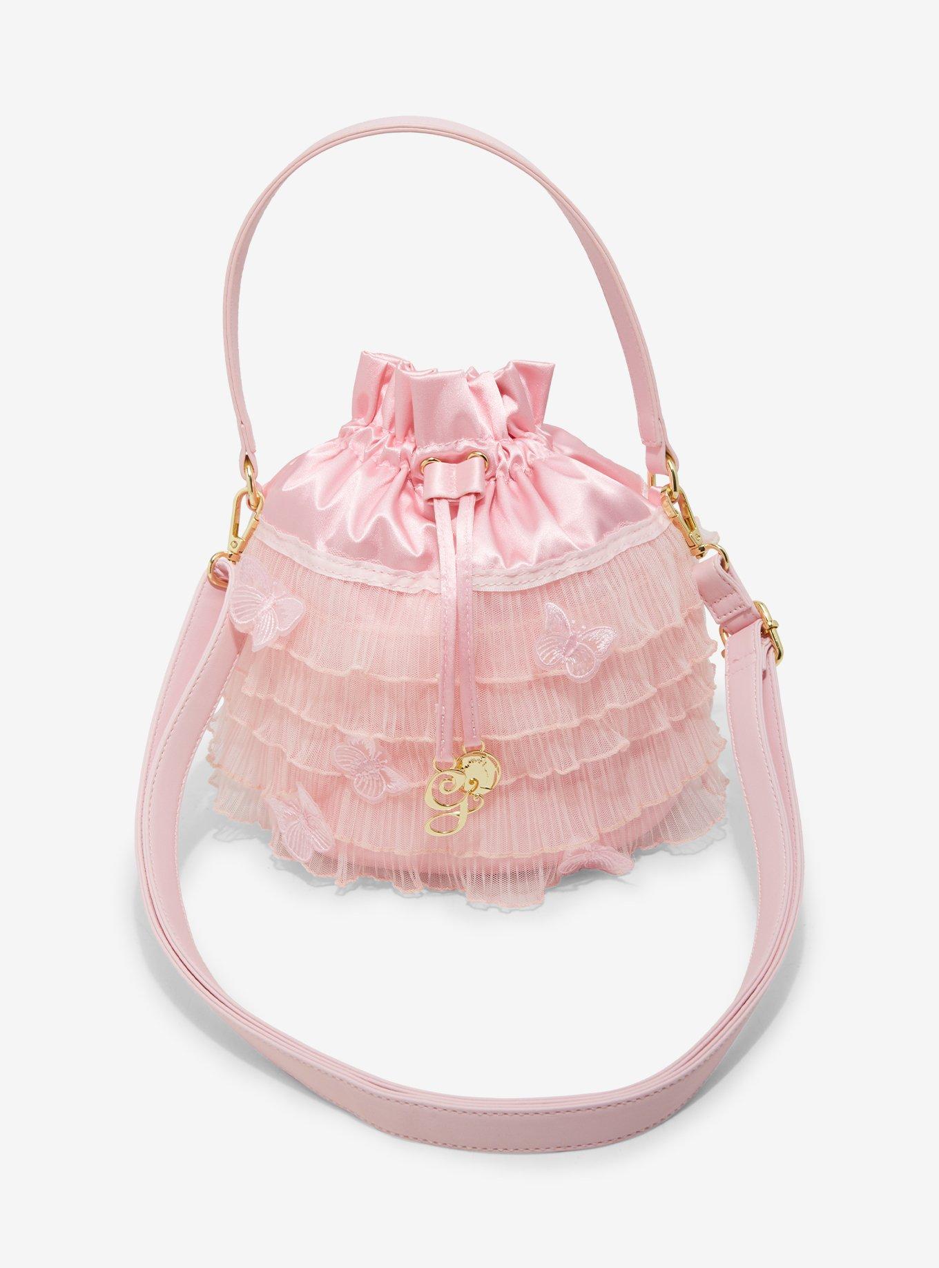 Her Universe Wicked Glinda Pink Butterfly Ruffle Crossbody Bag, , hi-res