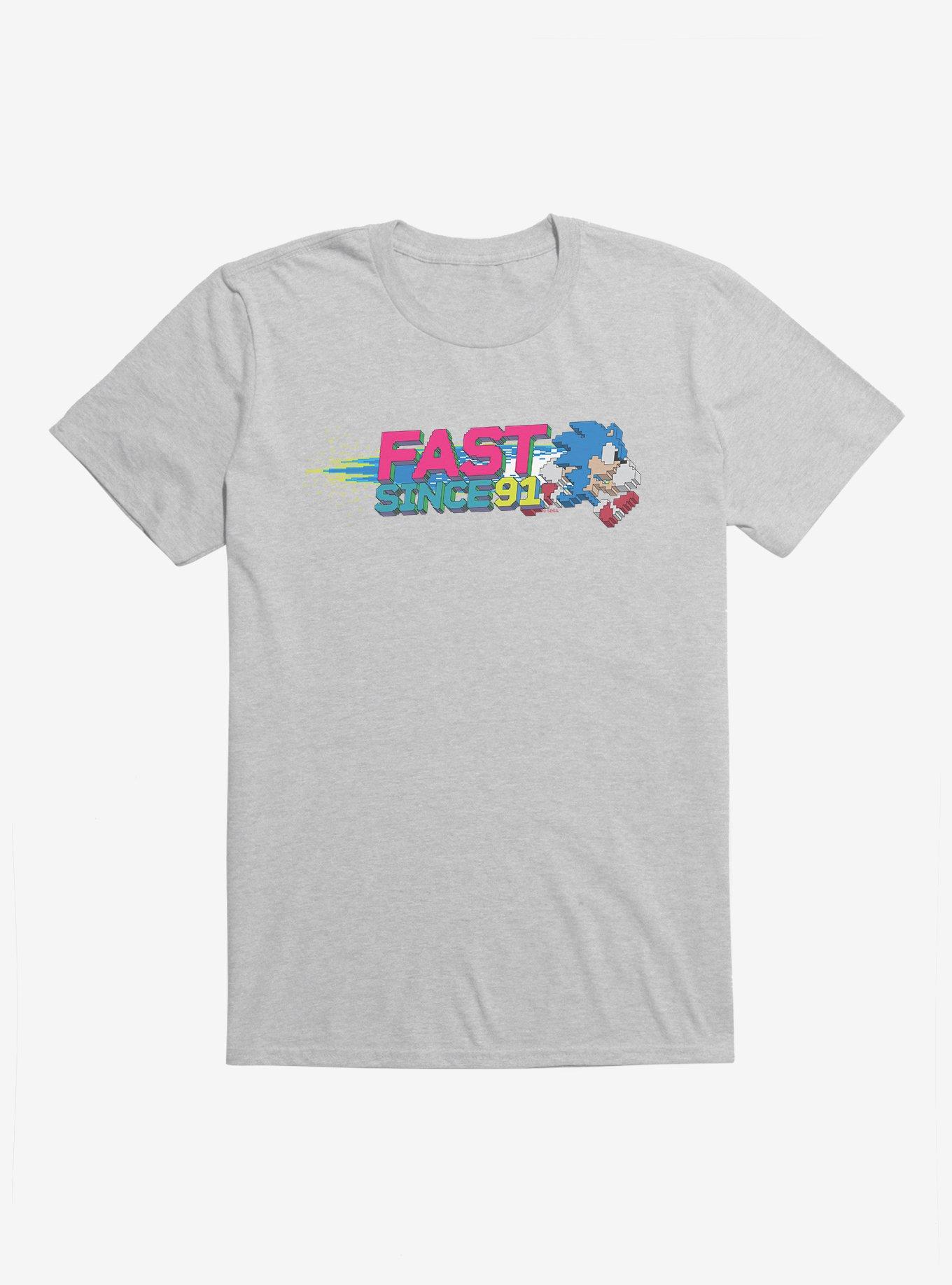 Sonic The Hedgehog Fast Since '91 Pixel T-Shirt, , hi-res